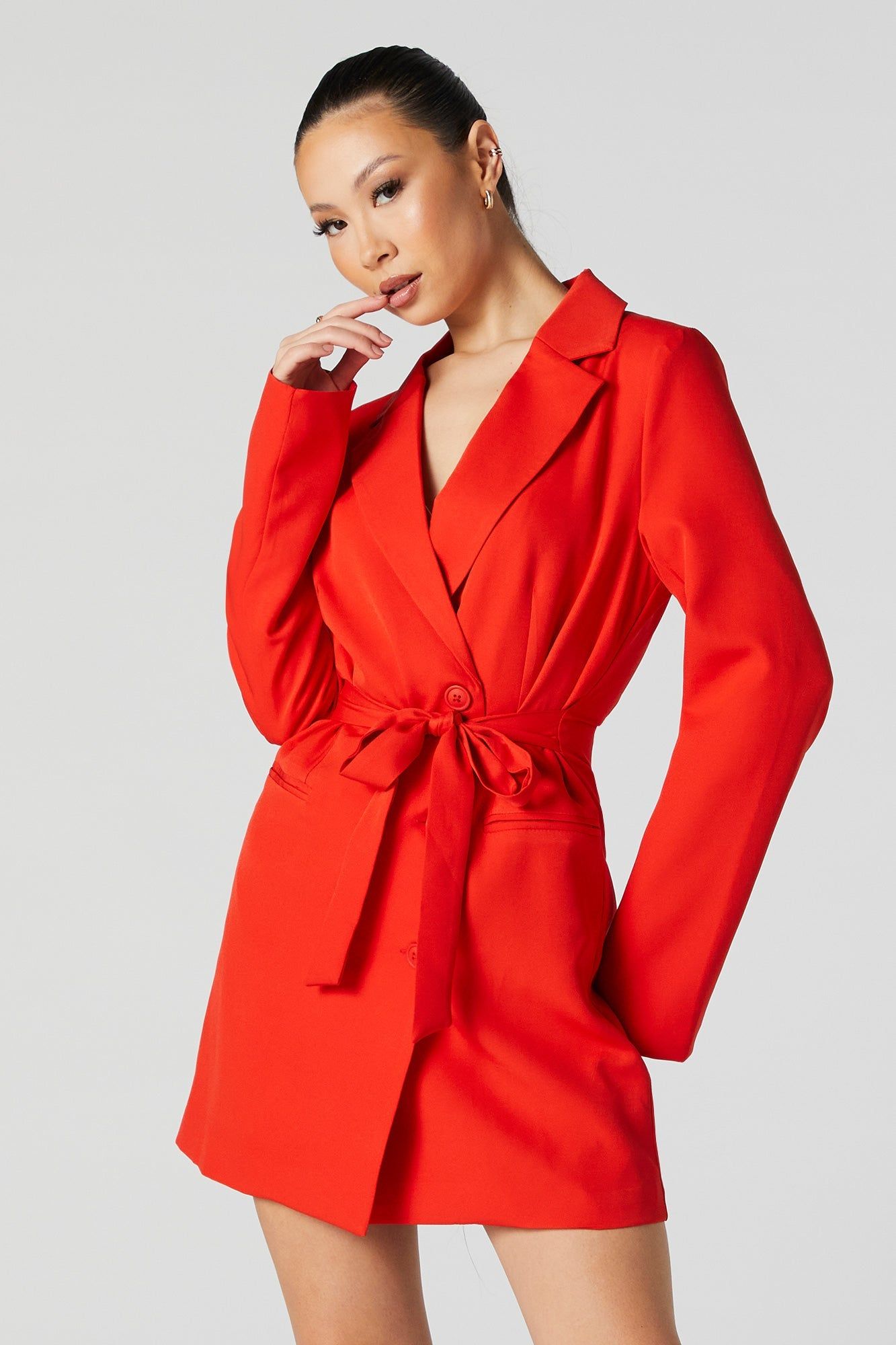 Red Belted Blazer Mini Dress sold by Urban Planet
