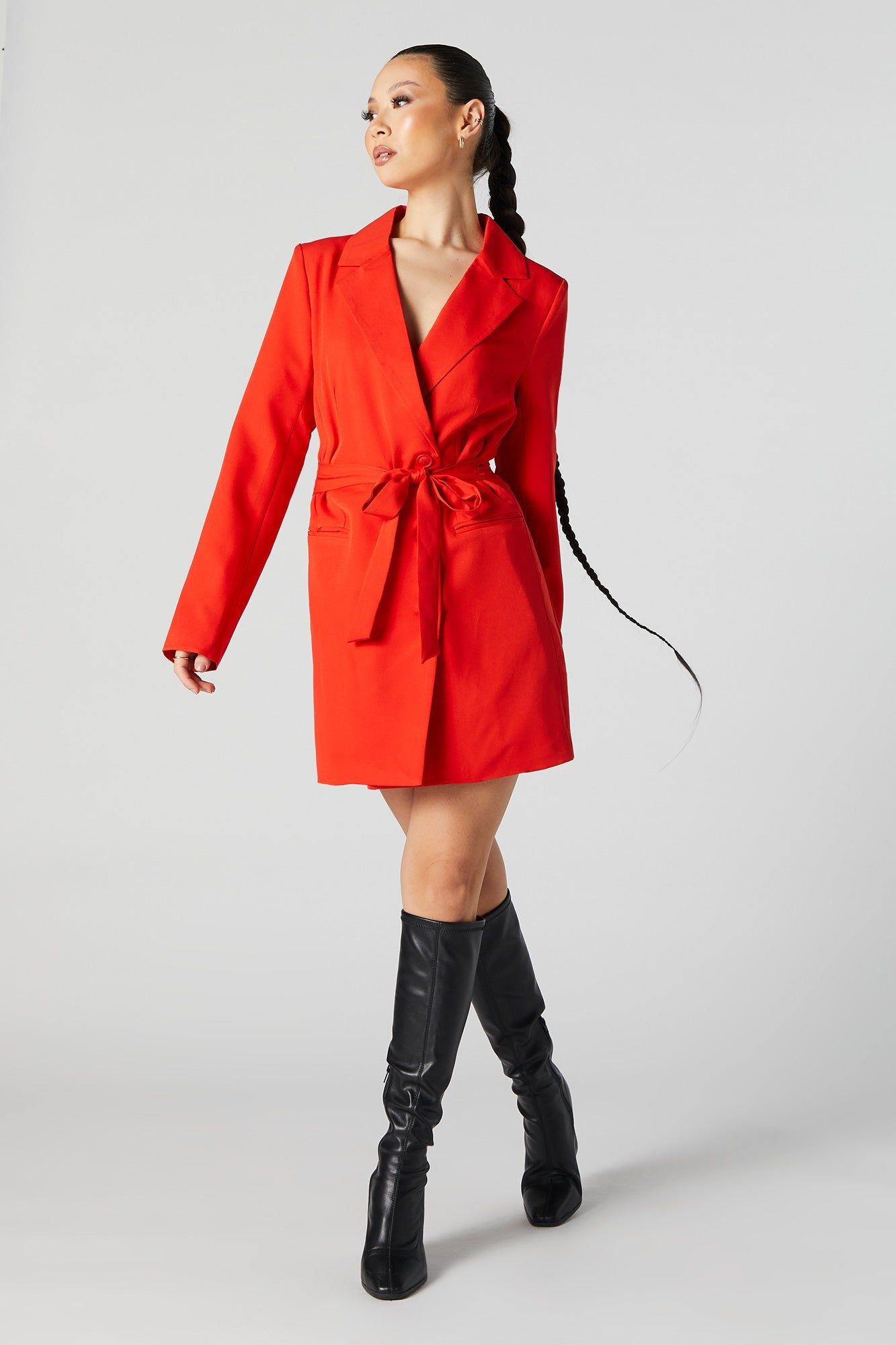 Red Belted Blazer Mini Dress sold by Urban Planet product image thumbnail 3
