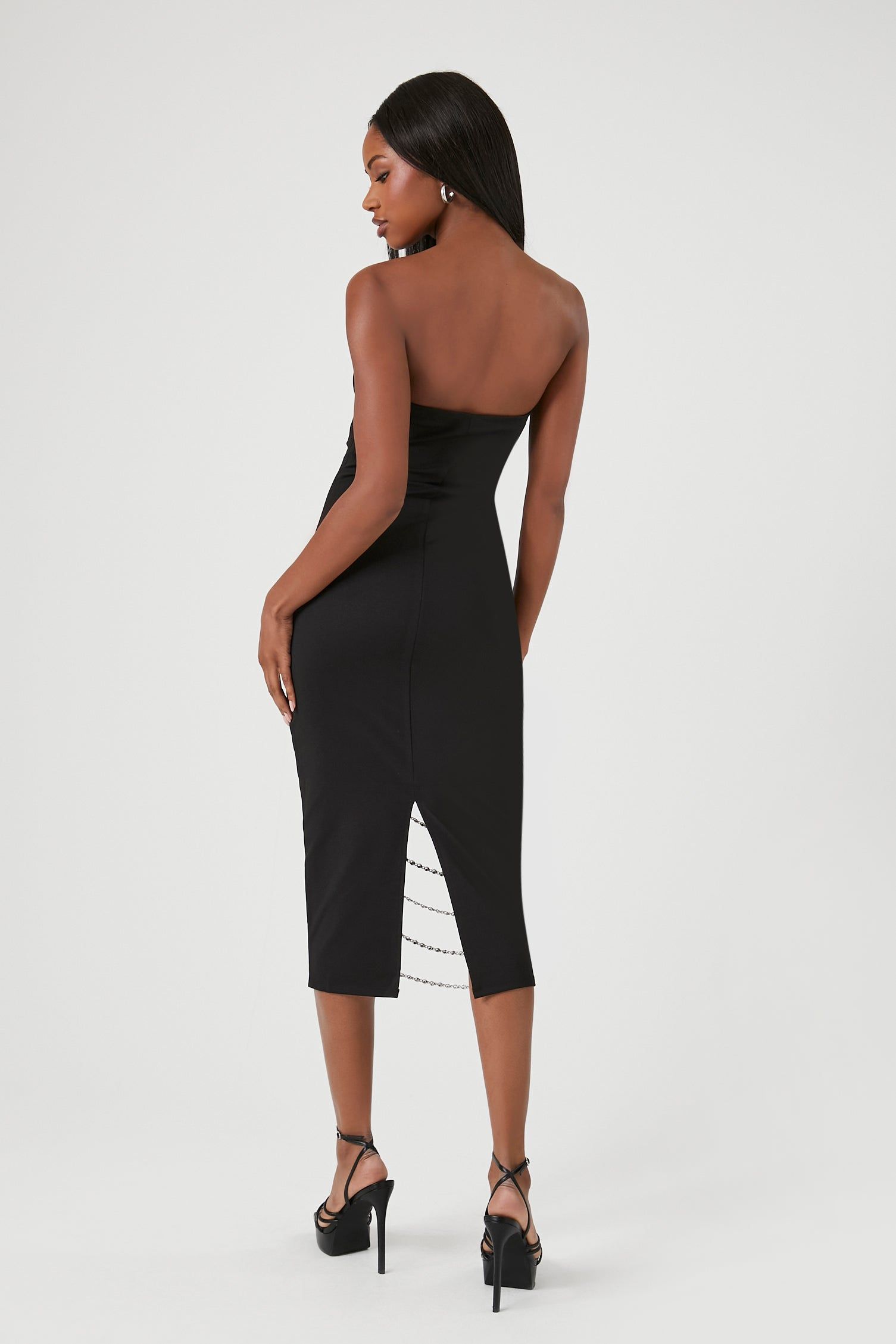 Rhinestone Trim Strapless Midi Dress sold by Urban Planet product image thumbnail 2