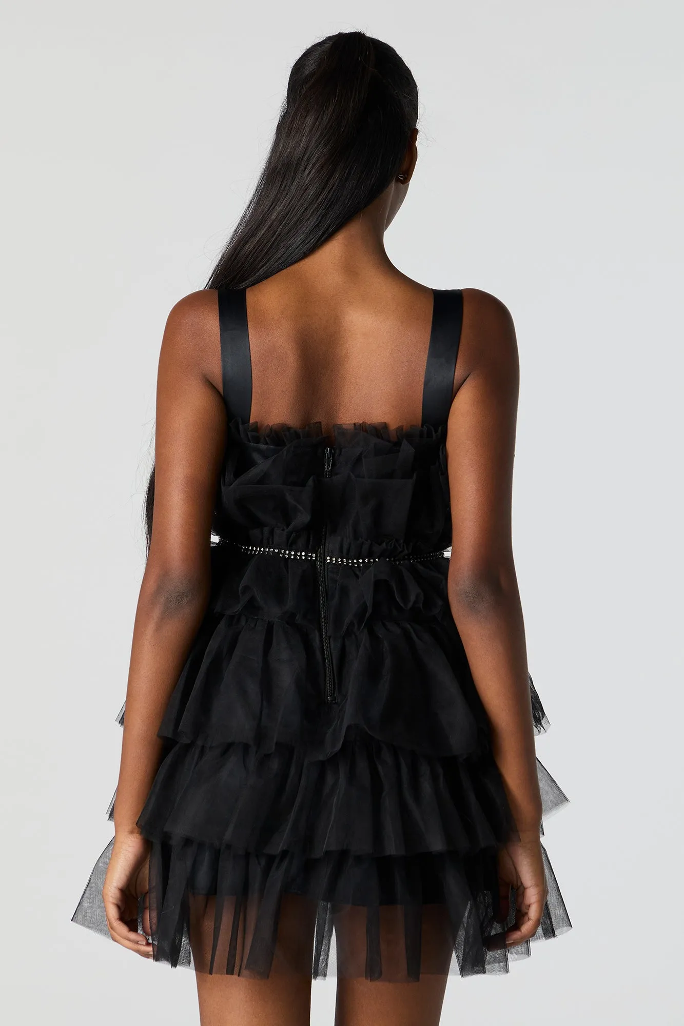 Tulle Tiered Mini Dress sold by Urban Planet product image thumbnail 2