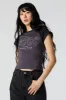 ACDC Rhinestone Graphic Raglan T-Shirt sold by Urban Planet