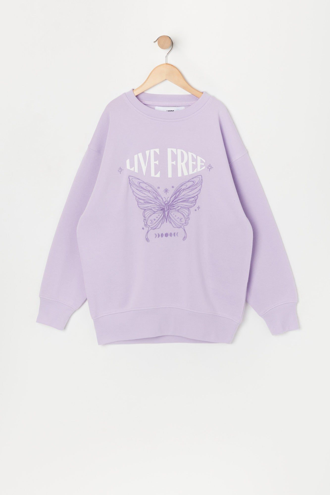 Girls Butterfly Embroidered Oversized Sweatshirt sold by Urban Planet