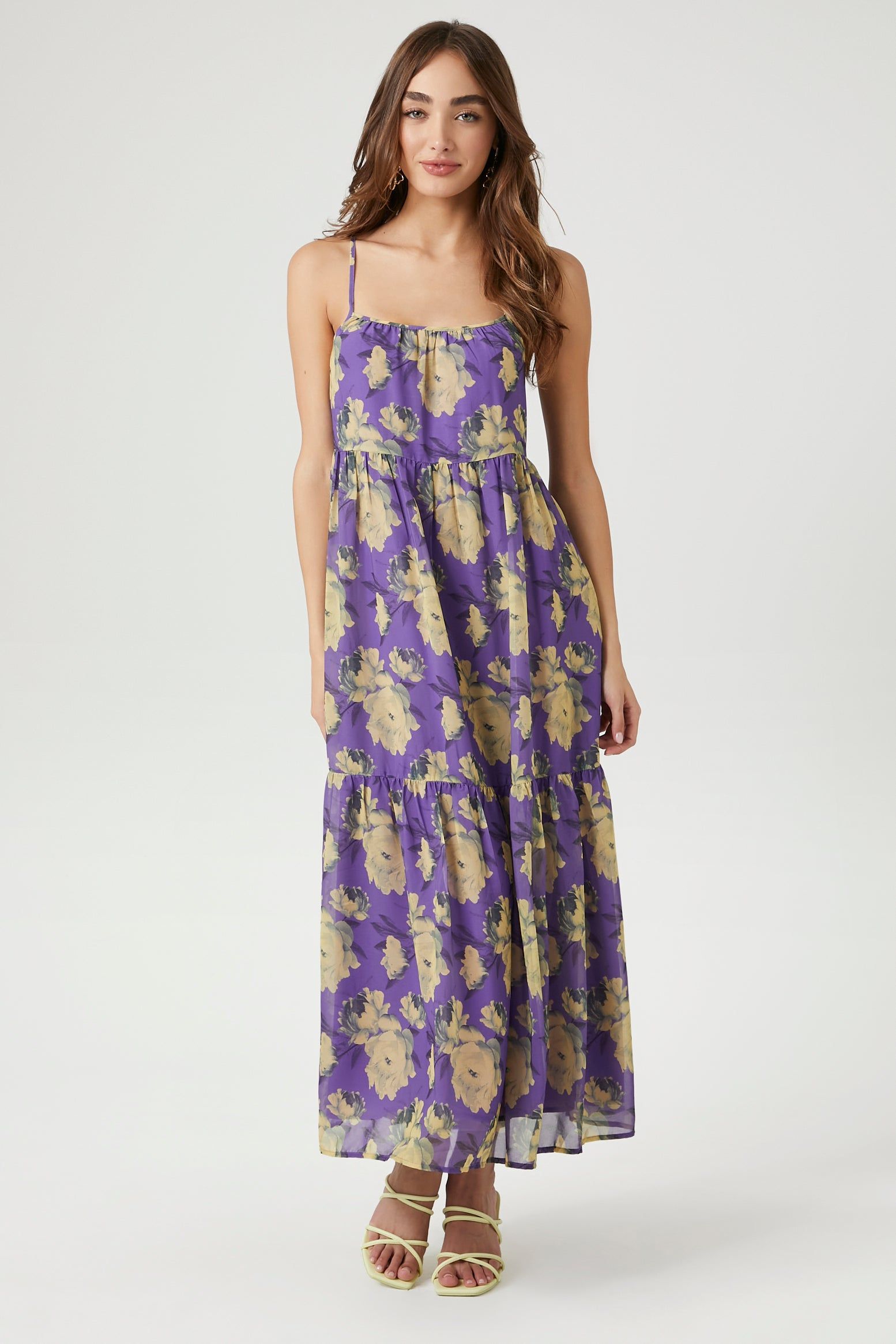 Robe maxi fleurie en chiffon sold by Urban Planet product image thumbnail 3