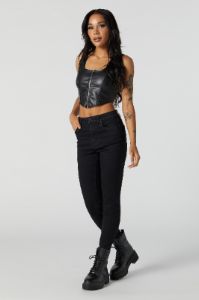 Jean Miami délavé noir à taille haute sold by Urban Planet
