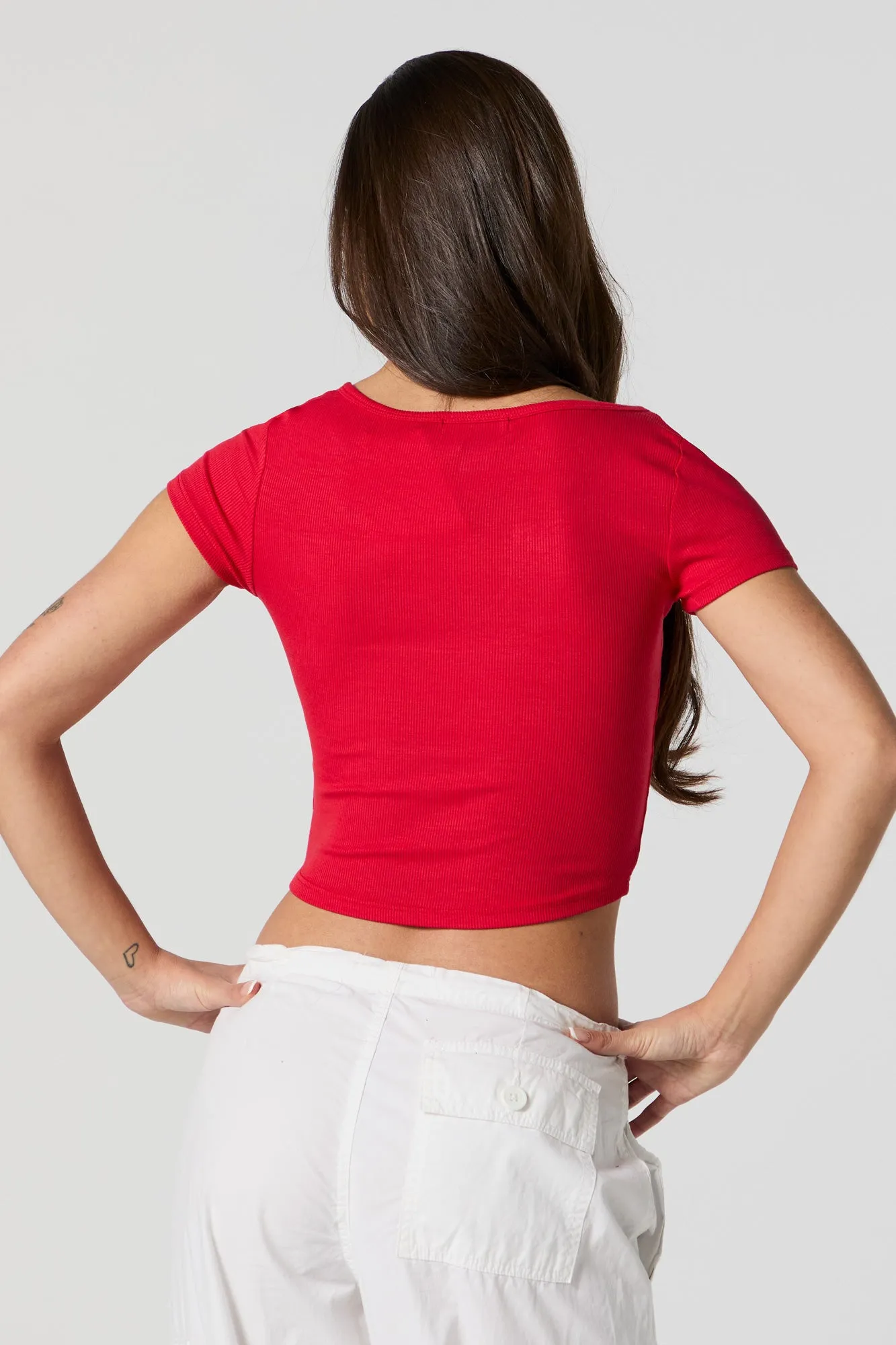 T-shirt court cranté côtelé sold by Urban Planet product image thumbnail 2