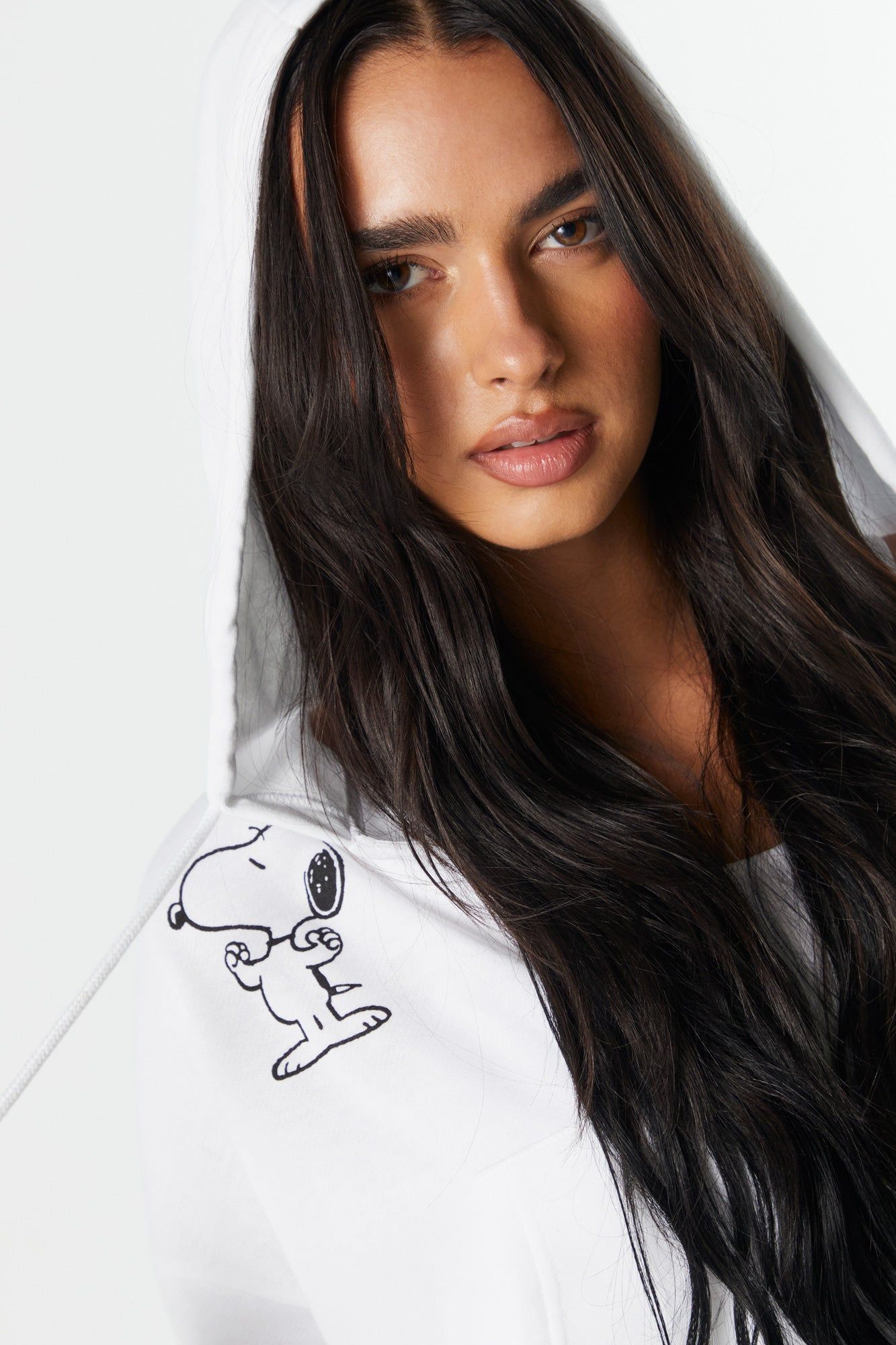 Snoopy Graphic Fleece Cropped Hoodie sold by Urban Planet product image thumbnail 4