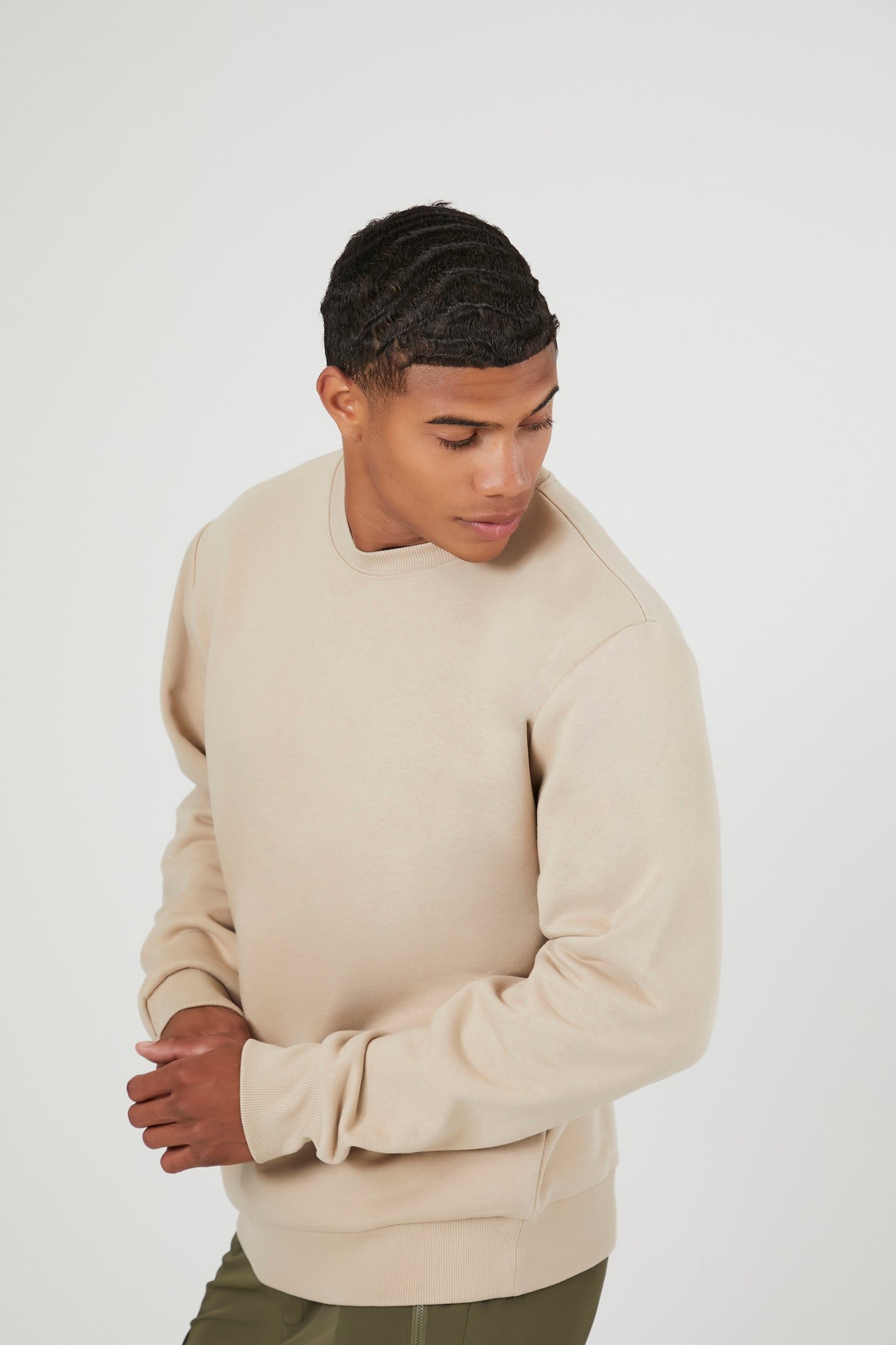 Solid Crewneck Sweatshirt sold by Urban Planet product image thumbnail 4