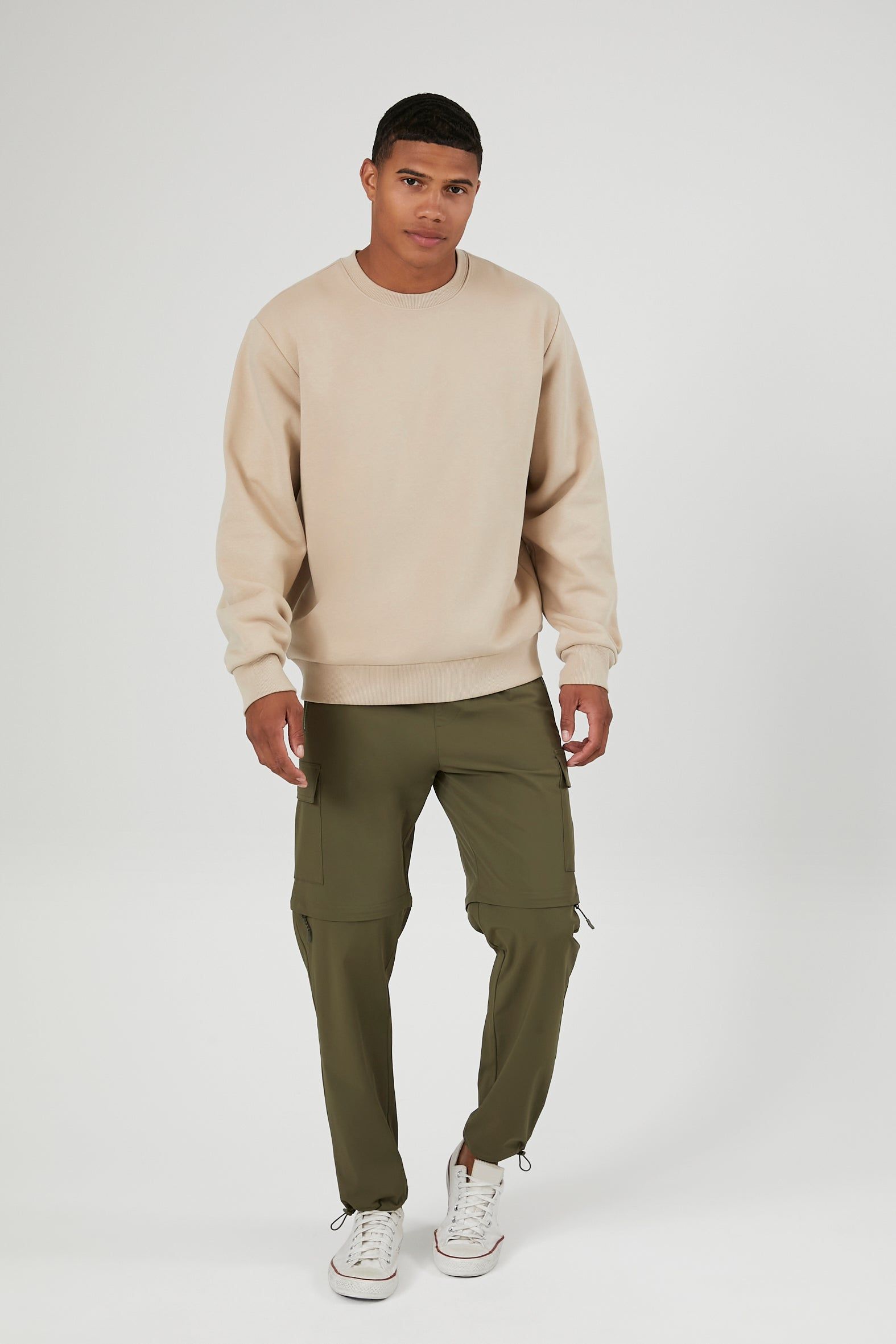 Solid Crewneck Sweatshirt sold by Urban Planet product image thumbnail 3