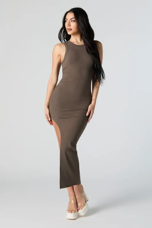 Ribbed Asymmetrical Midi Dress sold by Urban Planet