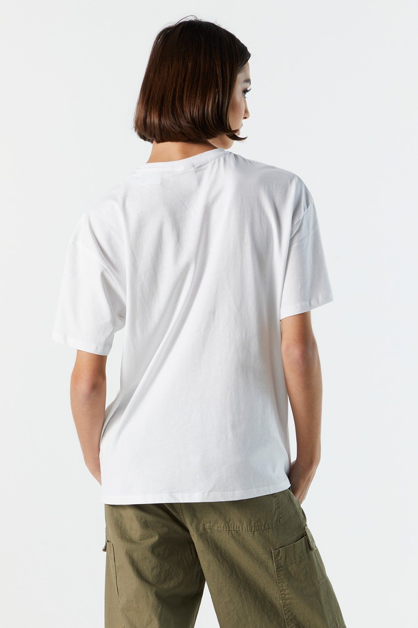 White Vincent Graphic Boyfriend T-Shirt sold by Urban Planet product image thumbnail 2