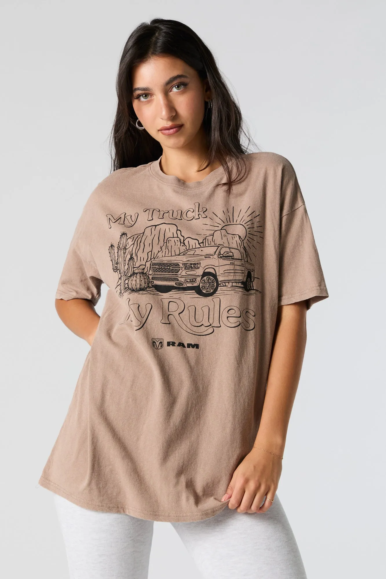My Truck My Rules Graphic Boyfriend T-Shirt sold by Urban Planet