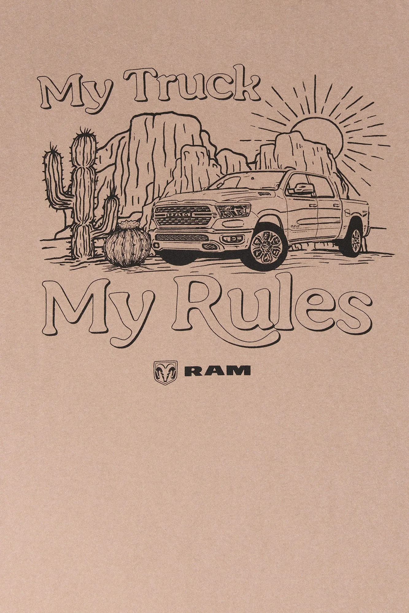 My Truck My Rules Graphic Boyfriend T-Shirt sold by Urban Planet product image thumbnail 2