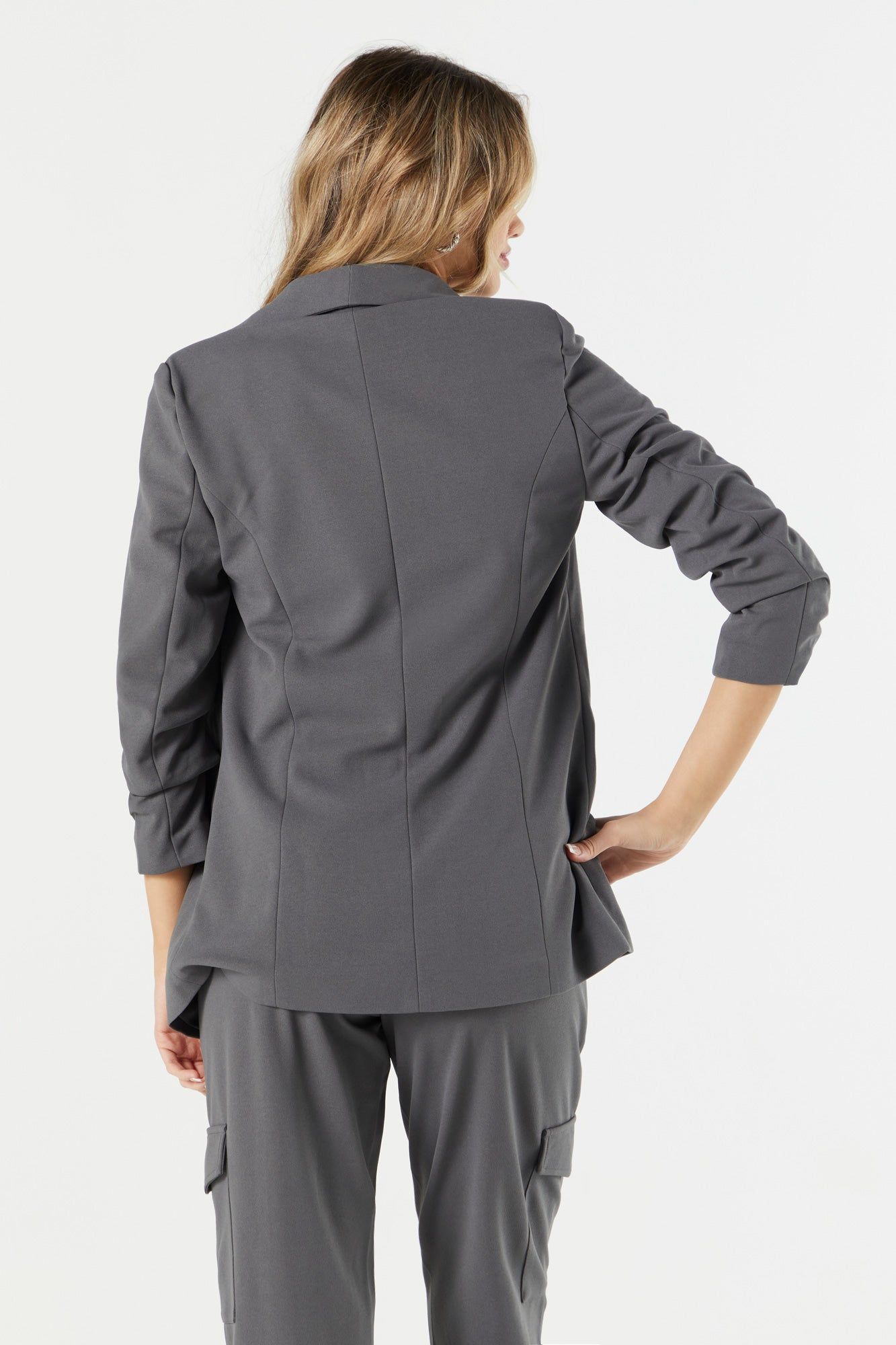 Crepe Quarter Sleeve Blazer sold by Urban Planet product image thumbnail 2