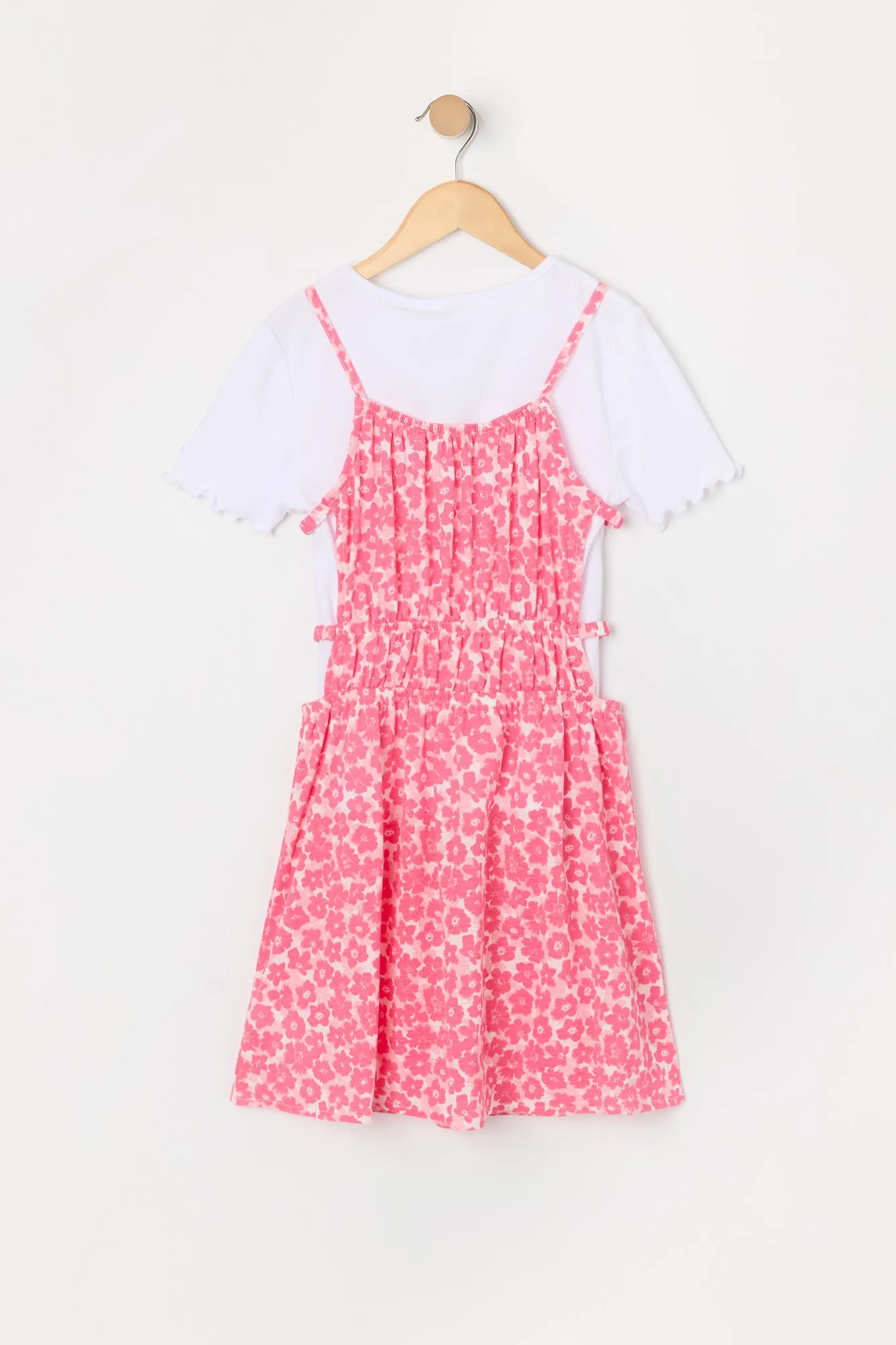 Ensemble avec robe fleurie à découpes et t-shirt pour fille sold by Urban Planet product image thumbnail 4