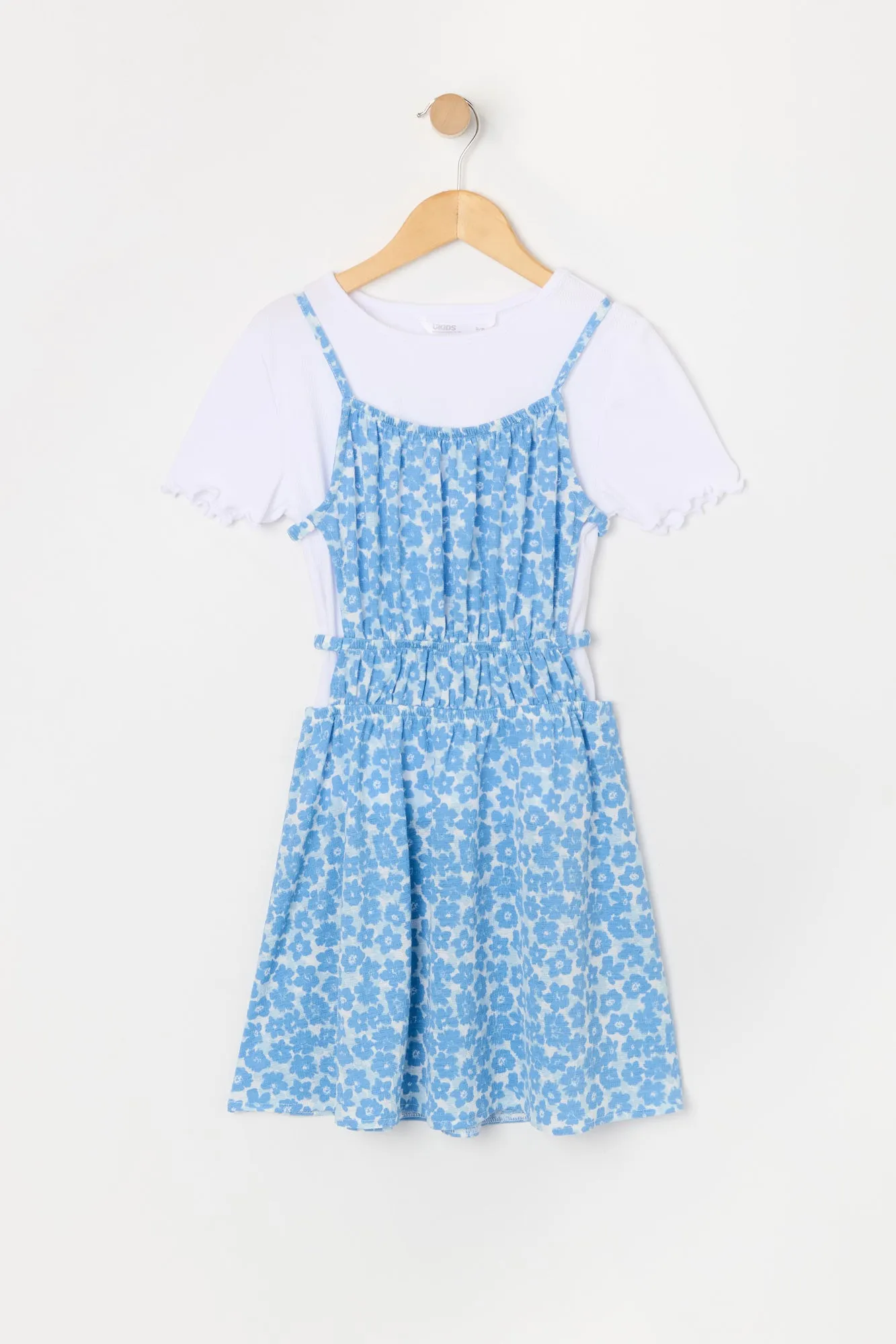 Ensemble avec robe fleurie à découpes et t-shirt pour fille sold by Urban Planet product image thumbnail 5