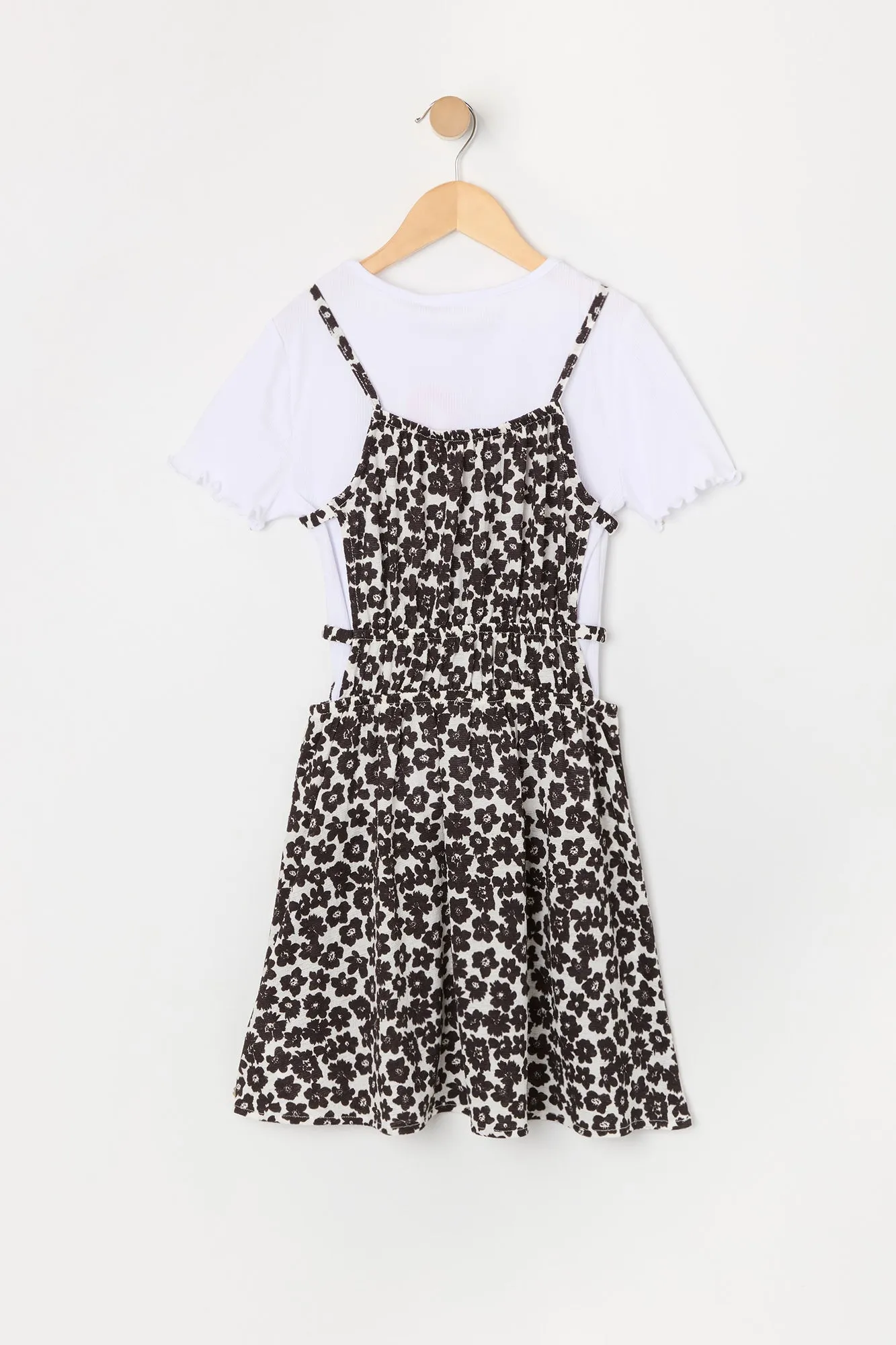 Ensemble avec robe fleurie à découpes et t-shirt pour fille sold by Urban Planet product image thumbnail 2