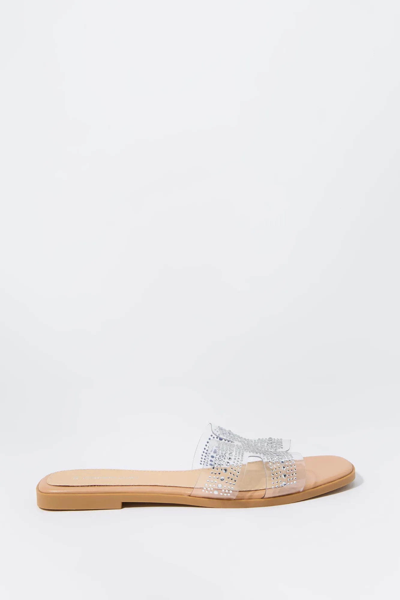 Clear Rhinestone Slide Sandal sold by Urban Planet