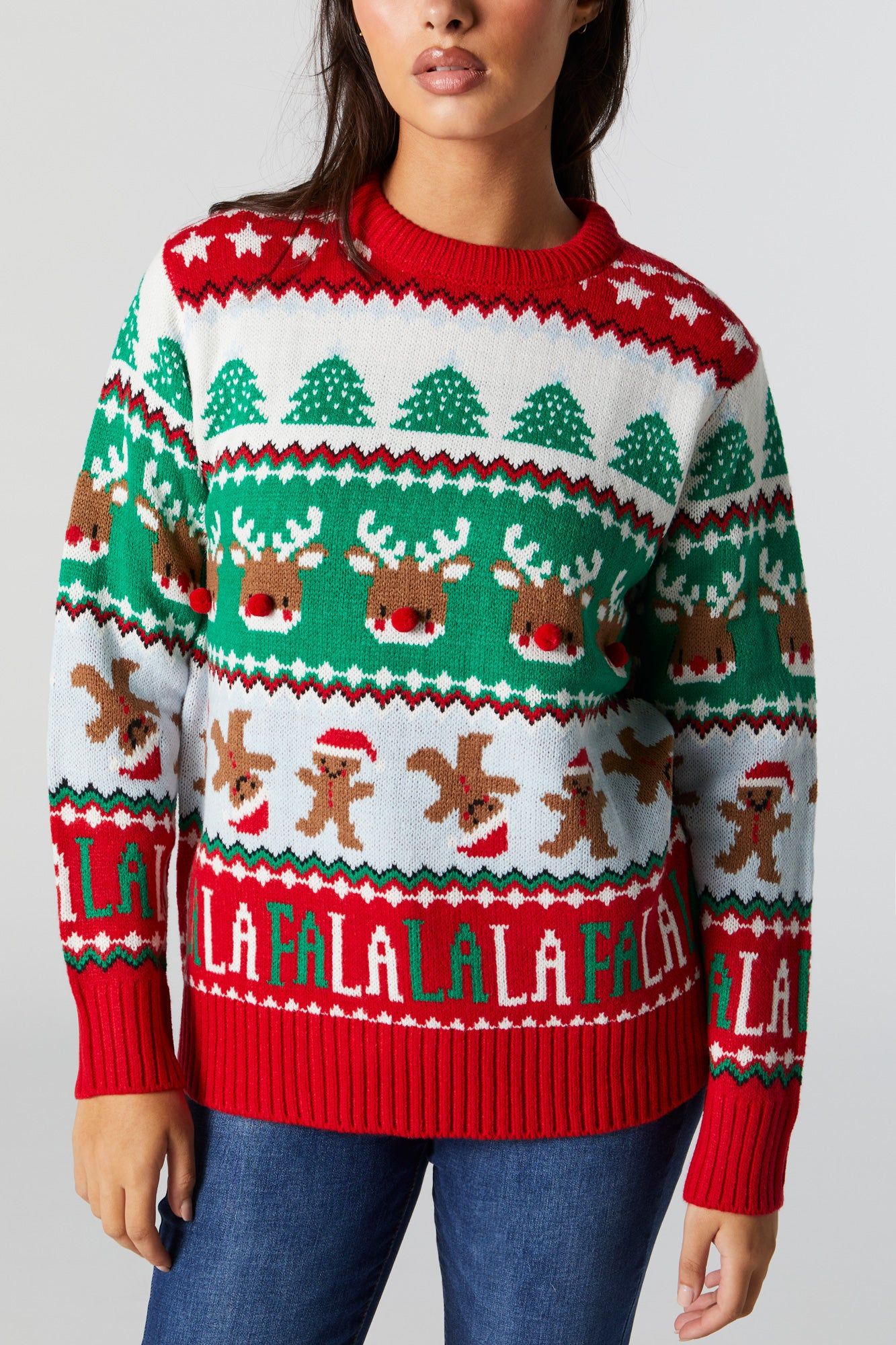 Chandail Hideux Noël à imprimé Fa La La La sold by Urban Planet product image thumbnail 4