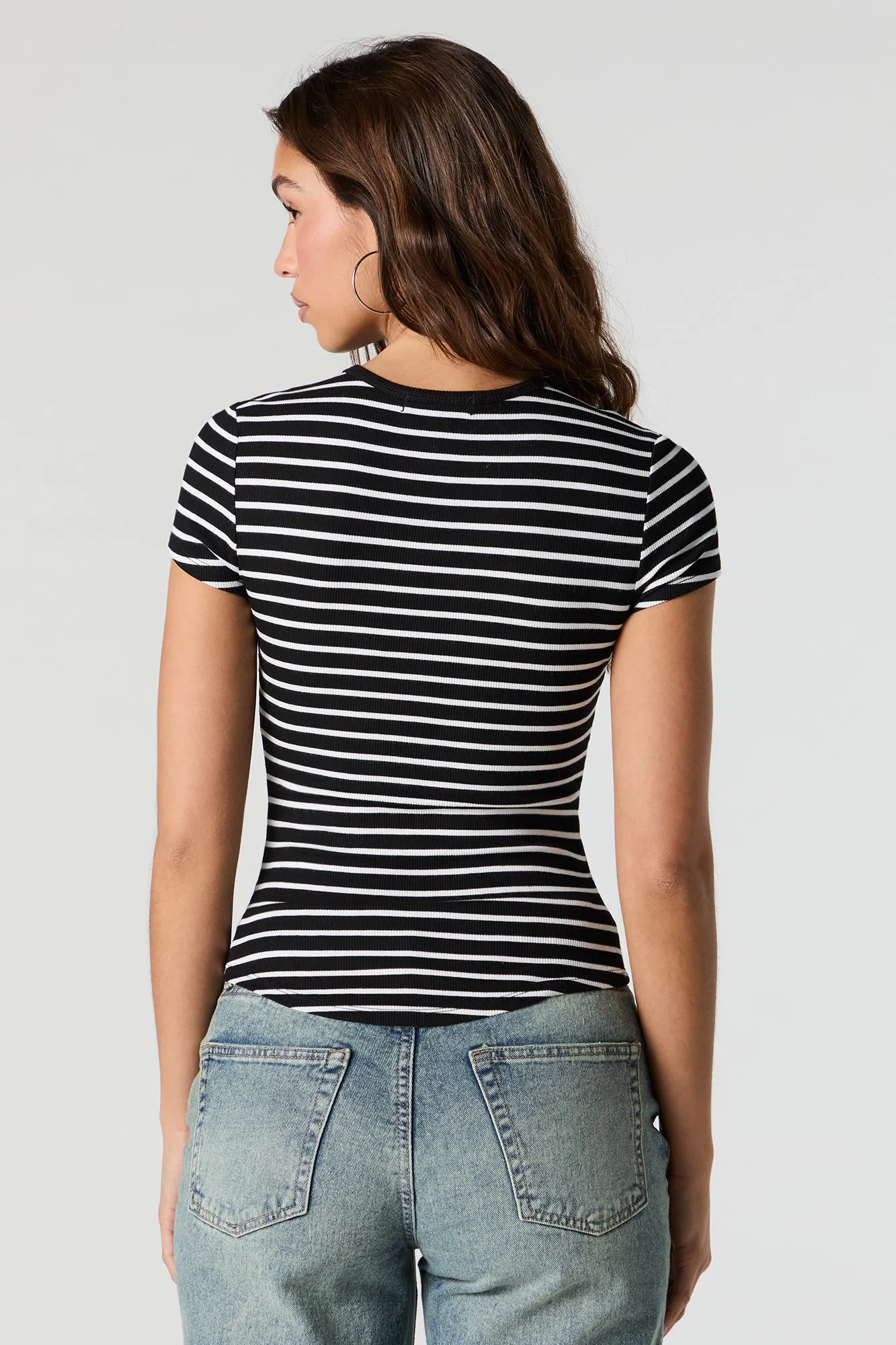 Ribbed Crewneck T-Shirt sold by Urban Planet product image thumbnail 2