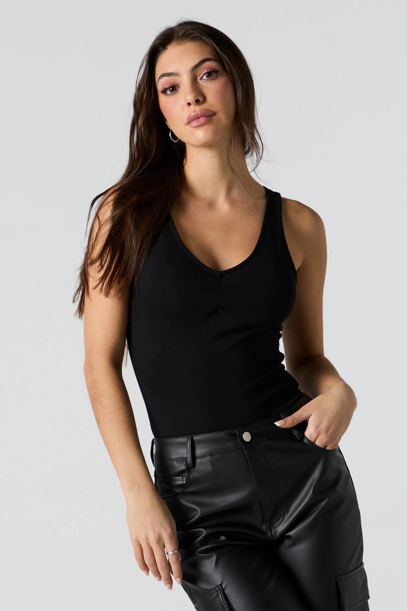 Deep V-Neck Bodysuit sold by Urban Planet product image thumbnail 5