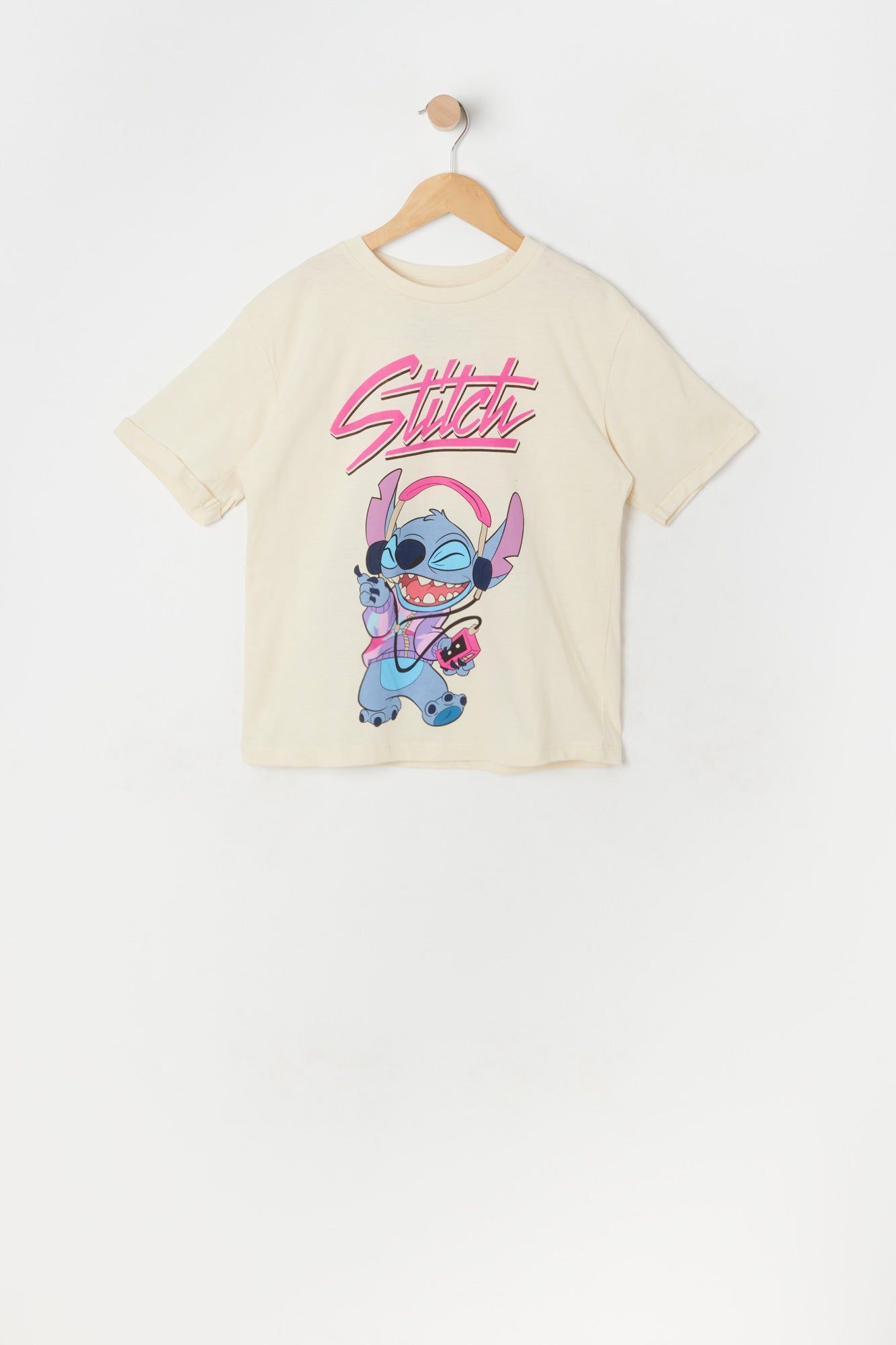 Girls Walkman Stitch Graphic Boyfriend T-Shirt sold by Urban Planet