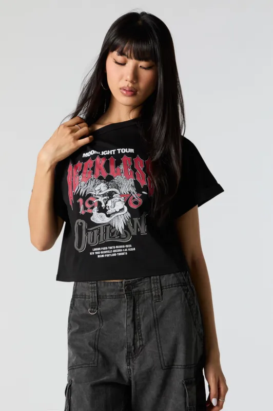 Wreckless Outlaw Tour Graphic Boxy T-Shirt sold by Urban Planet