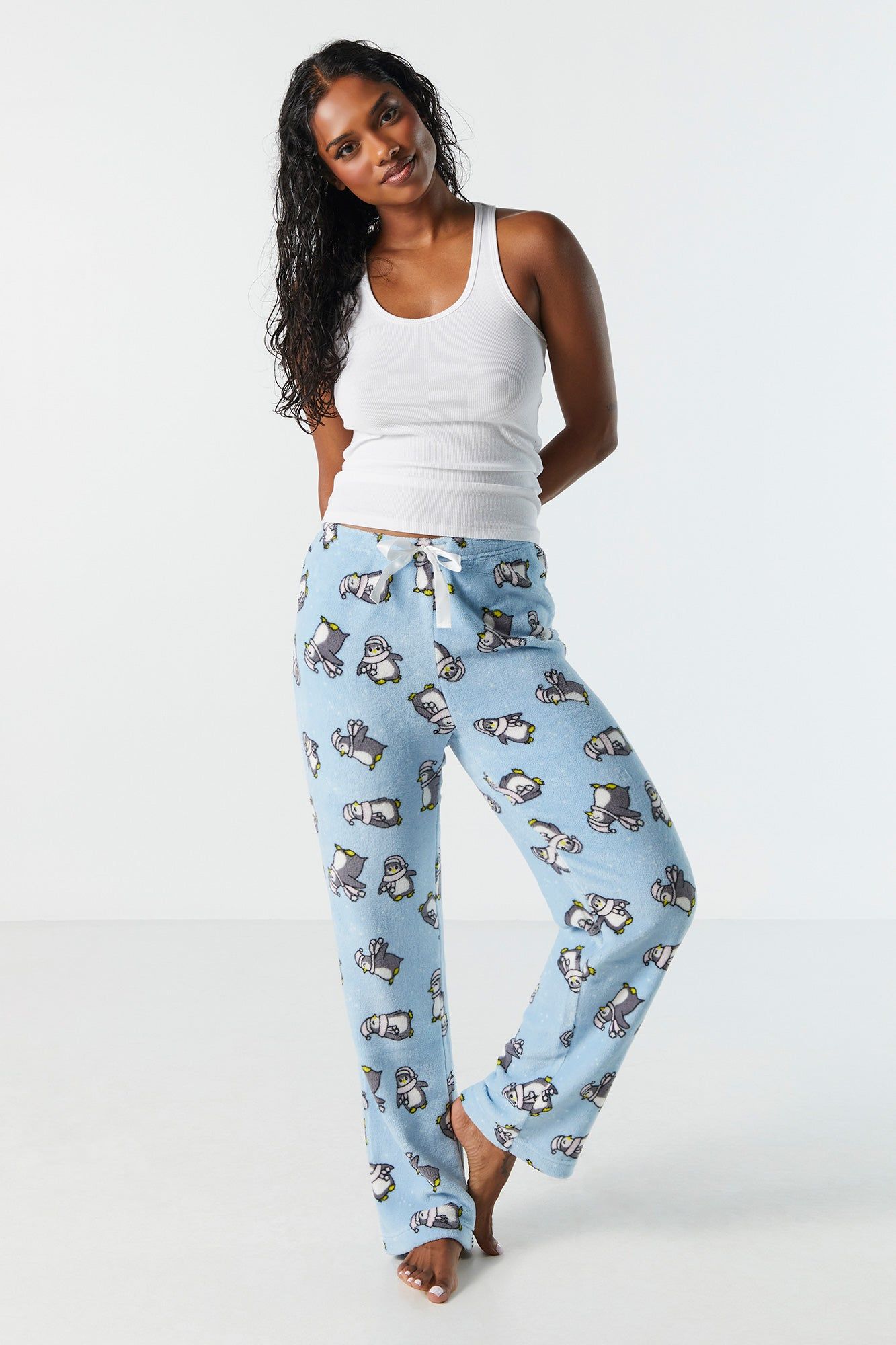 Plush Penguin Print Pajama Pant sold by Urban Planet product image thumbnail 4