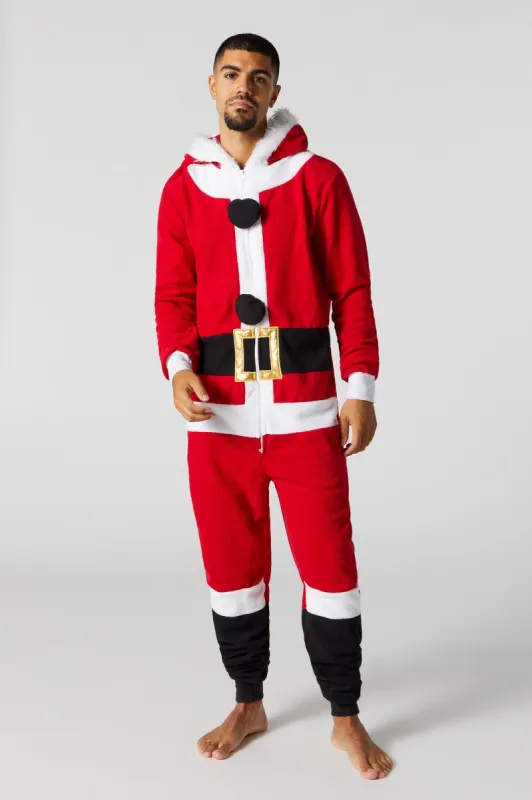 Unisex 3D Plush Santa Onesie sold by Urban Planet