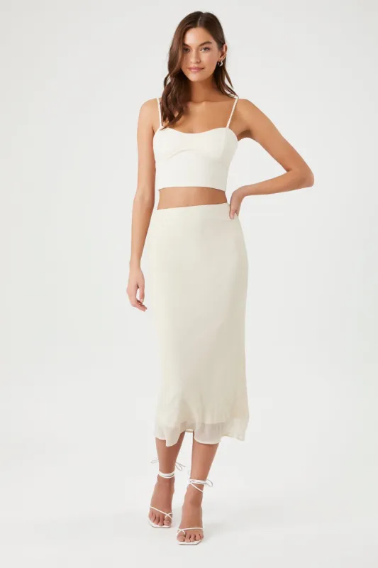Jupe midi en chiffon sold by Urban Planet