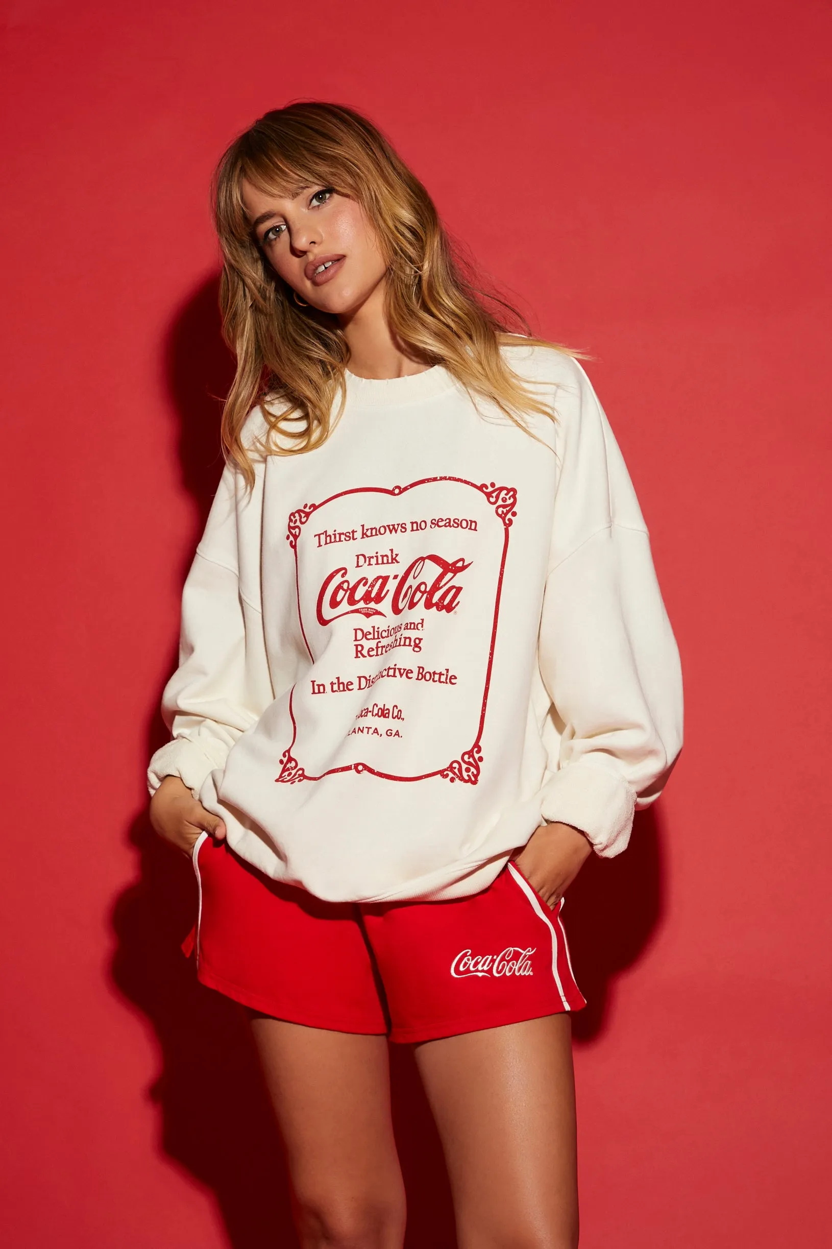 Drink Coca Cola Graphic Fleece Sweatshirt sold by Urban Planet