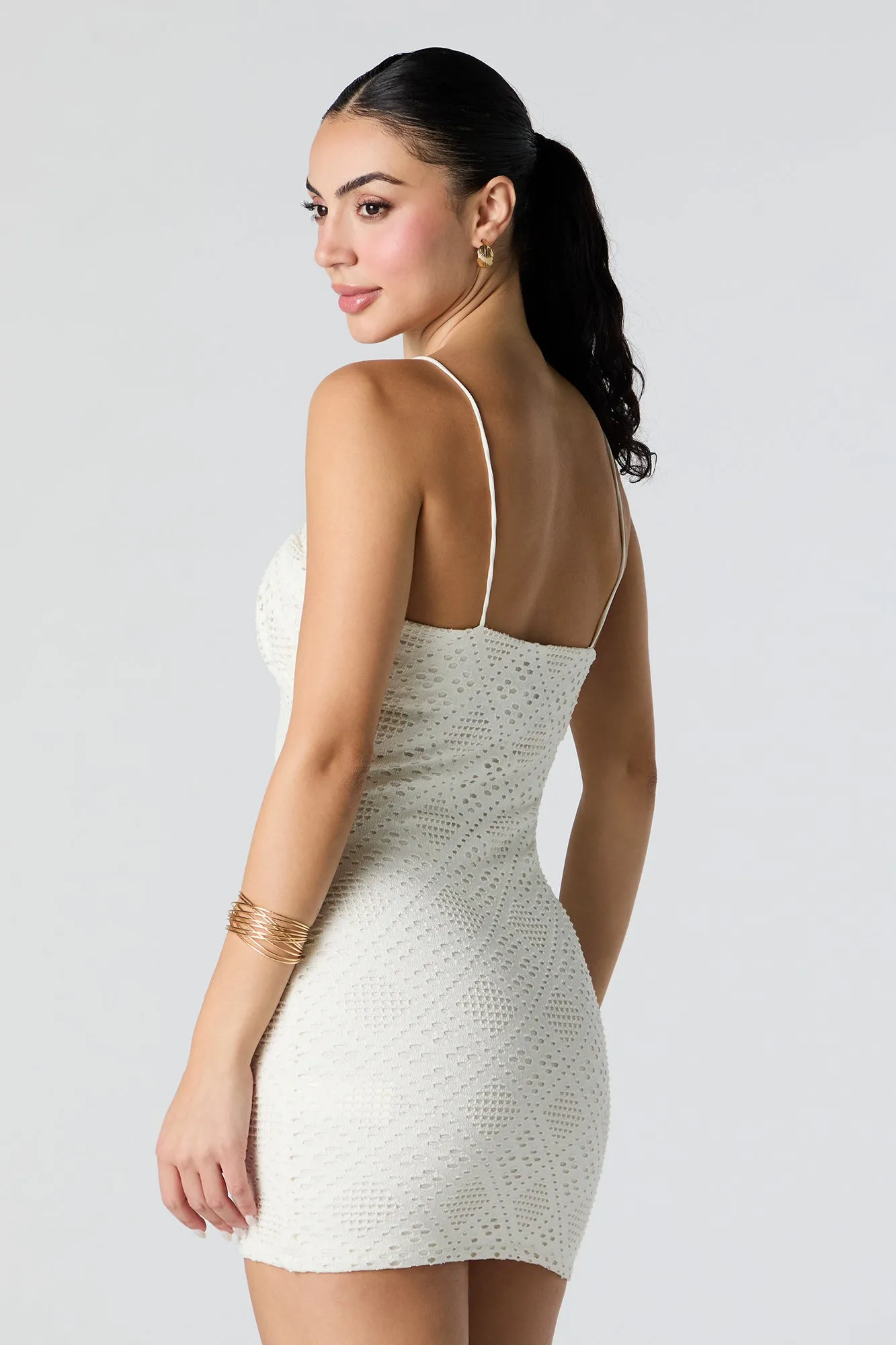 Crochet V-Neck Mini Dress sold by Urban Planet product image thumbnail 2