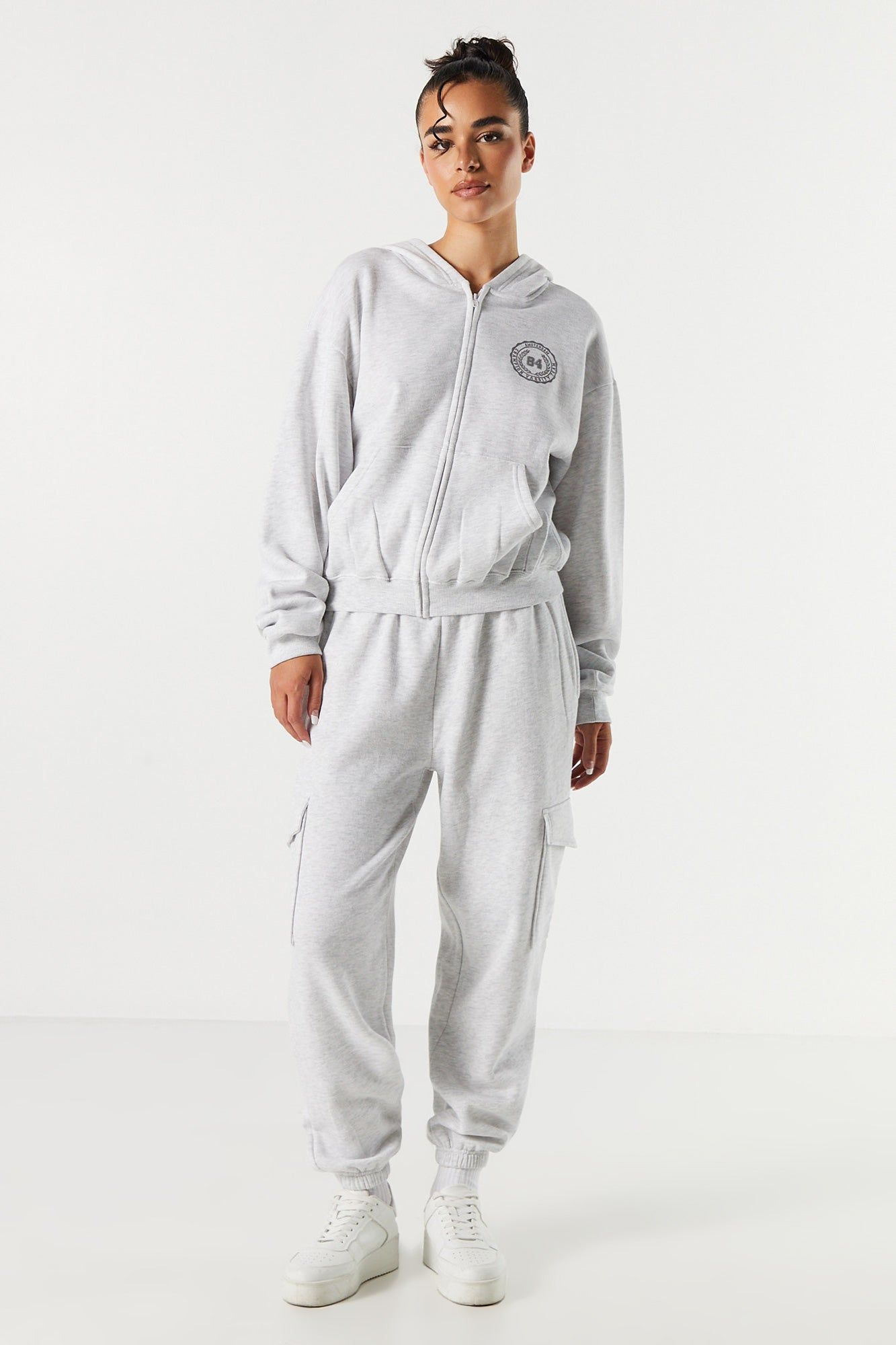 Solid Fleece Cargo Jogger sold by Urban Planet