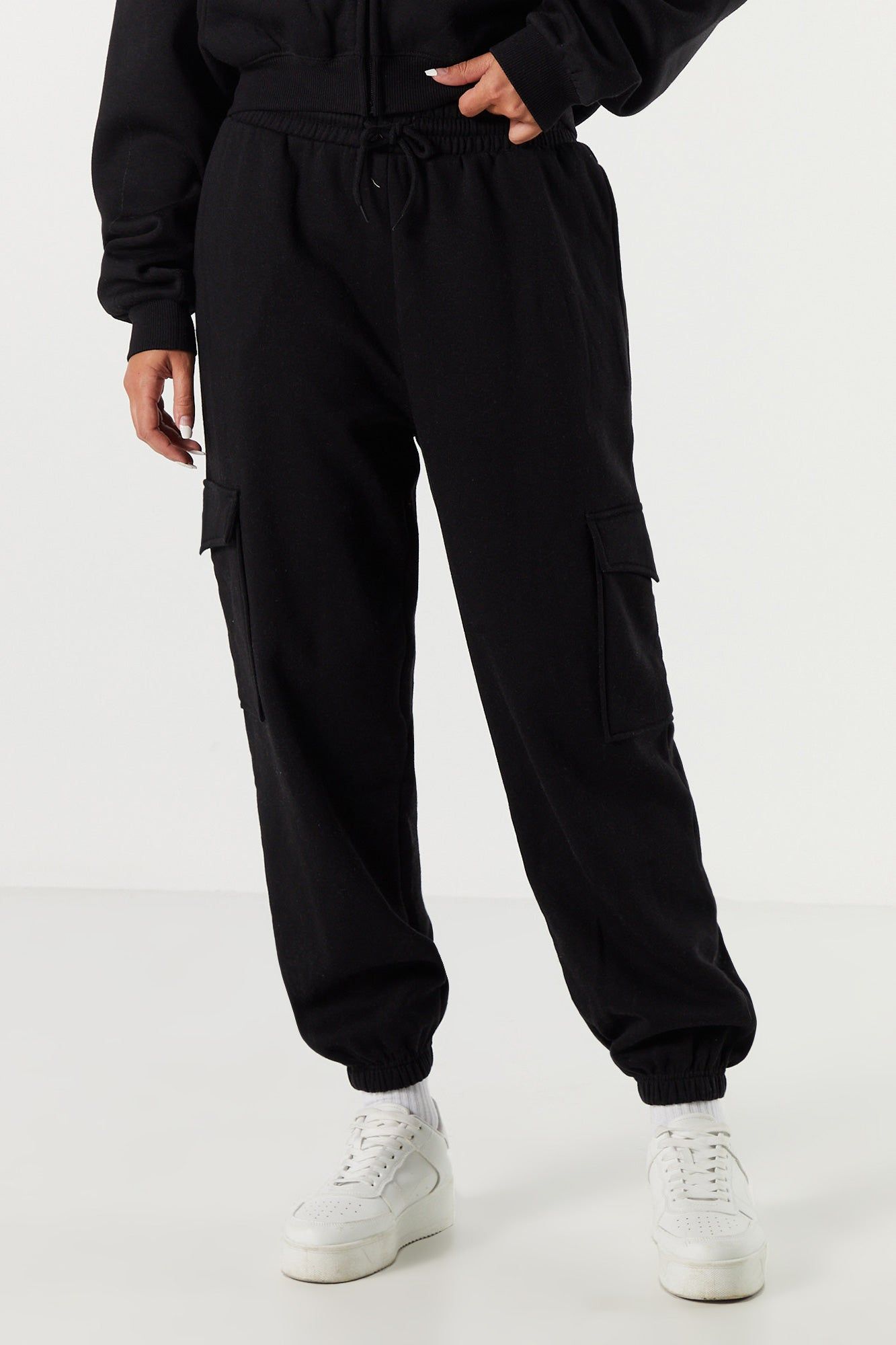 Solid Fleece Cargo Jogger sold by Urban Planet product image thumbnail 5