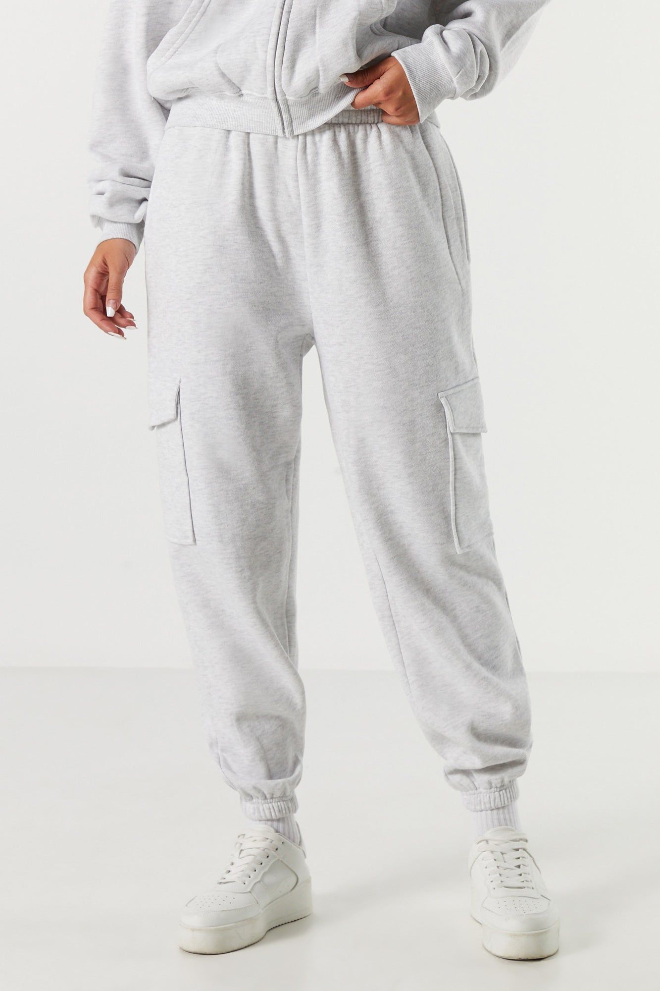 Solid Fleece Cargo Jogger sold by Urban Planet product image thumbnail 2