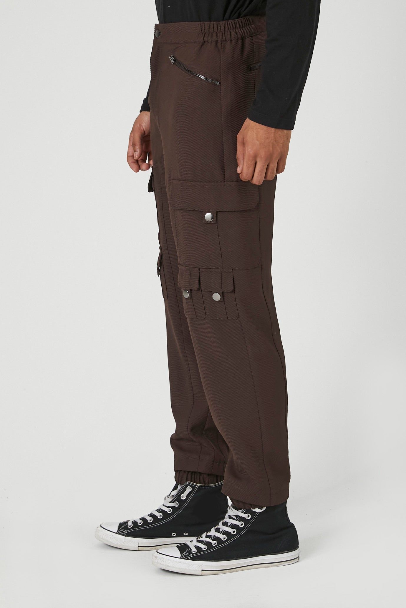 Mid Rise Zippered Cargo Jogger sold by Urban Planet product image thumbnail 3