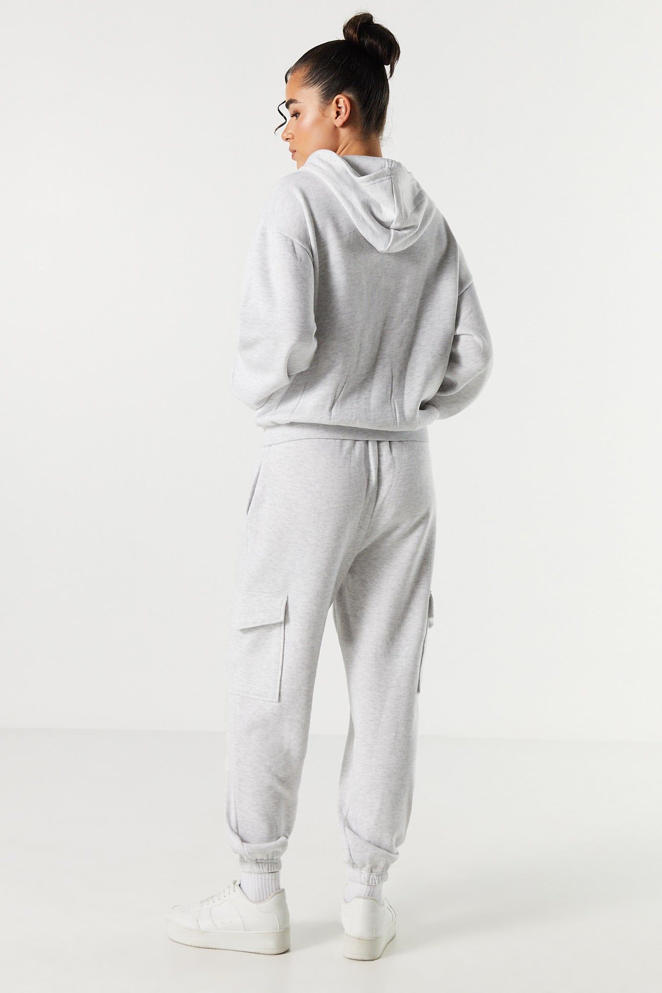 Solid Fleece Cargo Jogger sold by Urban Planet product image thumbnail 3