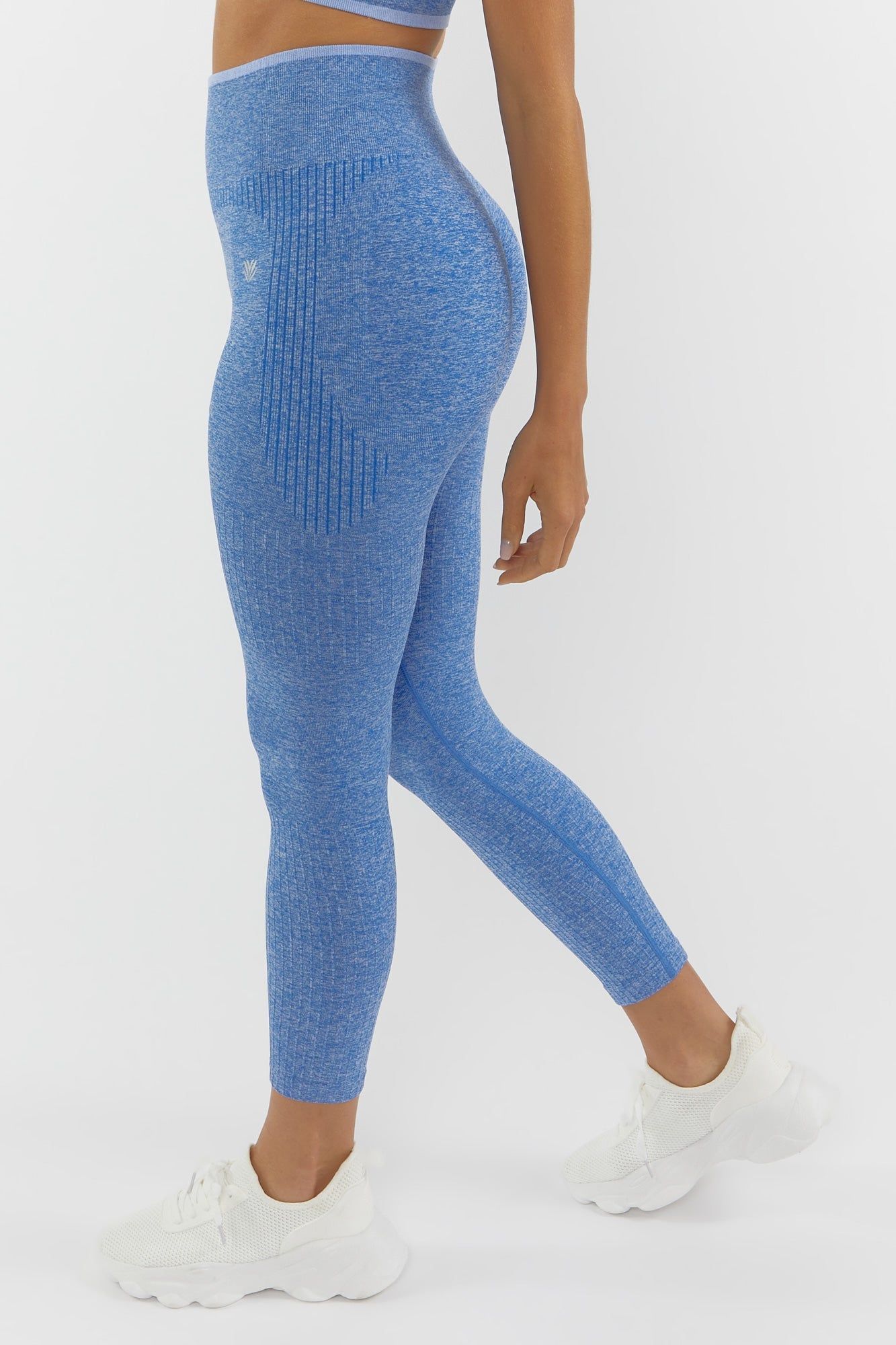 Blue Ribbed Seamless Active Legging sold by Urban Planet product image thumbnail 3