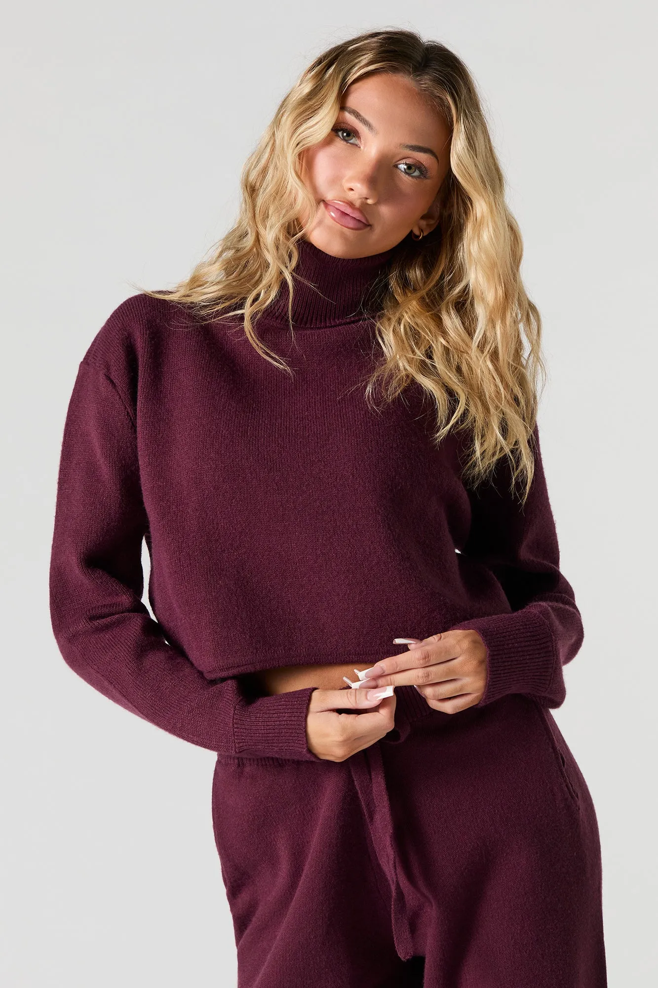 Cropped Turtleneck Sweater sold by Urban Planet
