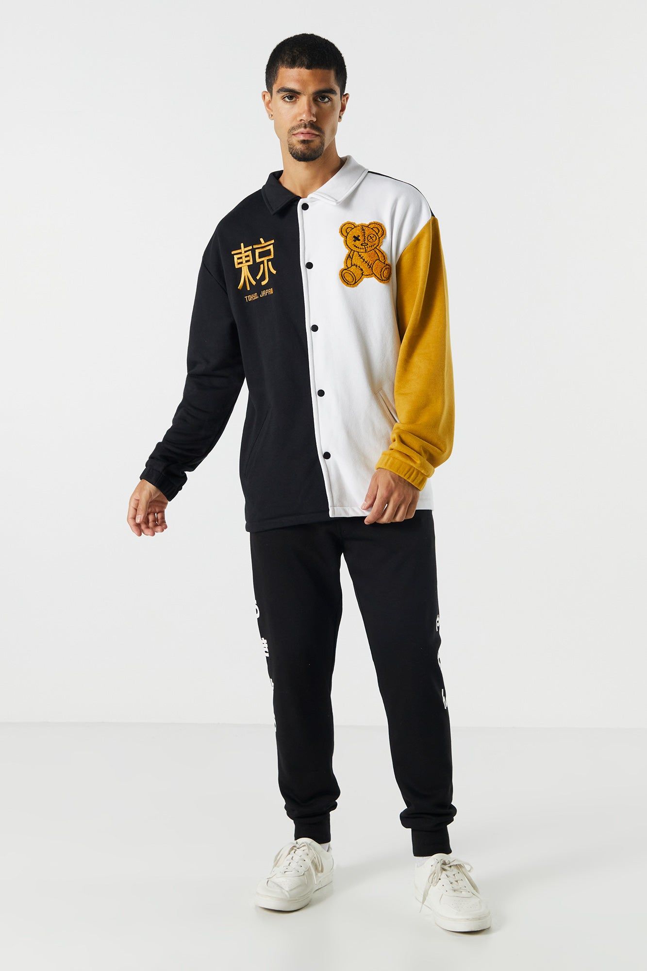 Blouson d'entraîneur en molleton avec motif brodé sold by Urban Planet product image thumbnail 3