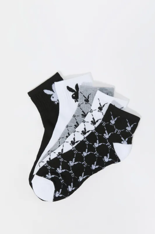Socquettes à imprimé Playboy (5 paires) sold by Urban Planet