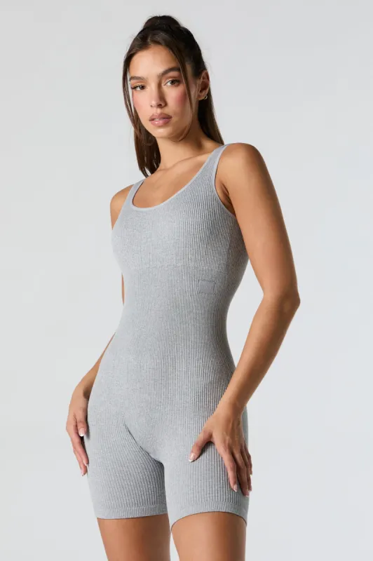 Active Seamless Ribbed Scoop Neck Romper sold by Urban Planet
