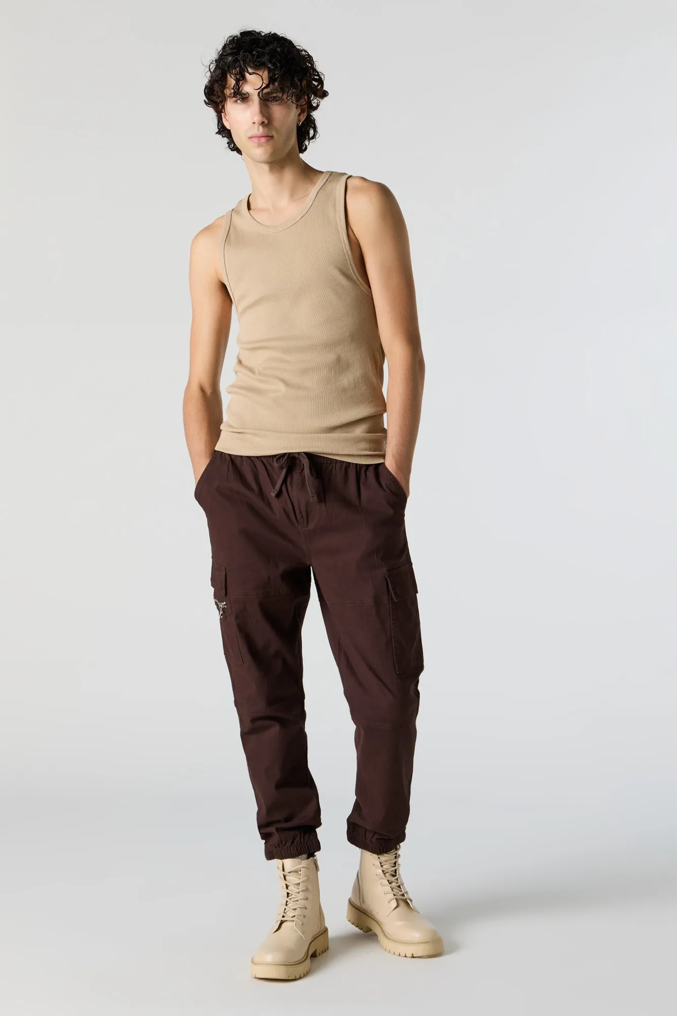 Jogger cargo avec poches à fermeture à glissière sold by Urban Planet product image thumbnail 3