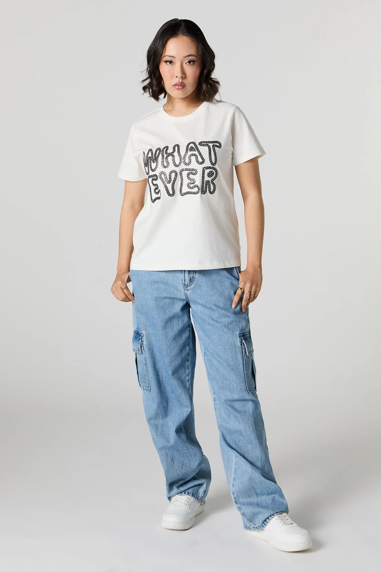Whatever Sequined T-Shirt sold by Urban Planet product image thumbnail 2