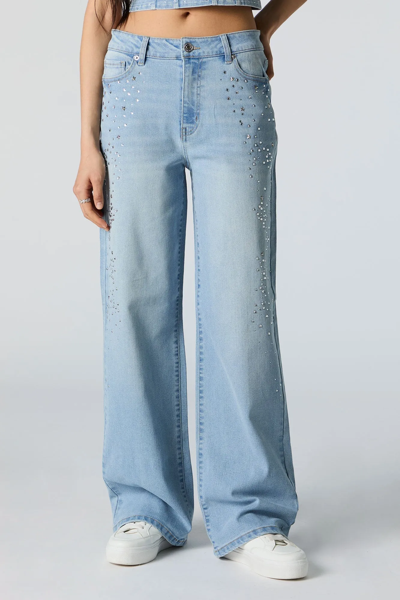 Jean à jambe large à pierres du Rhin sold by Urban Planet product image thumbnail 2