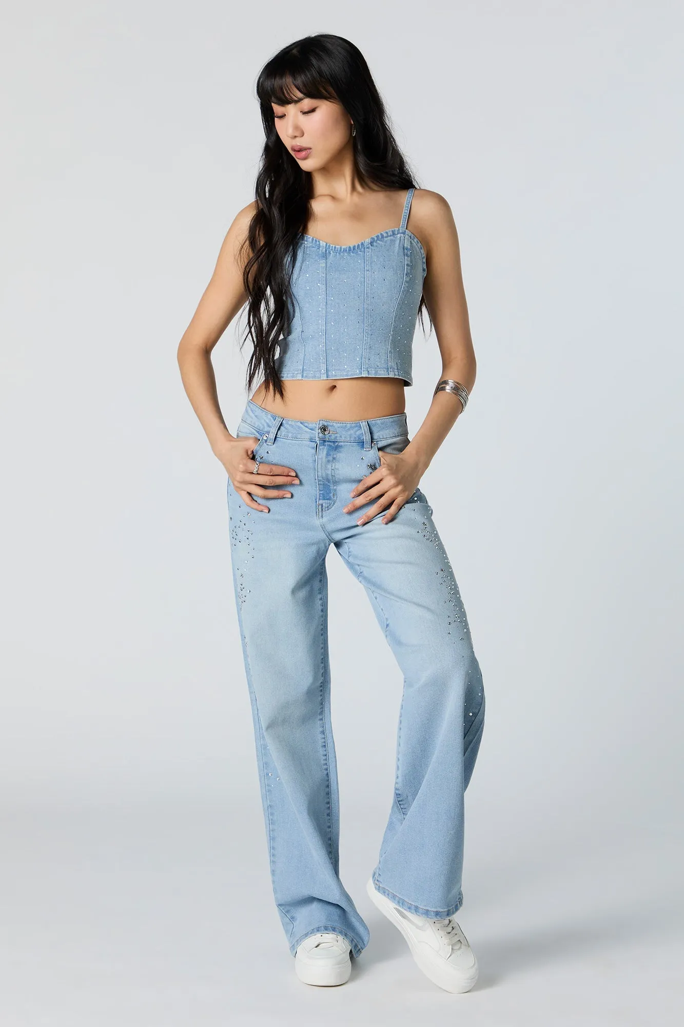 Jean à jambe large à pierres du Rhin sold by Urban Planet product image thumbnail 4