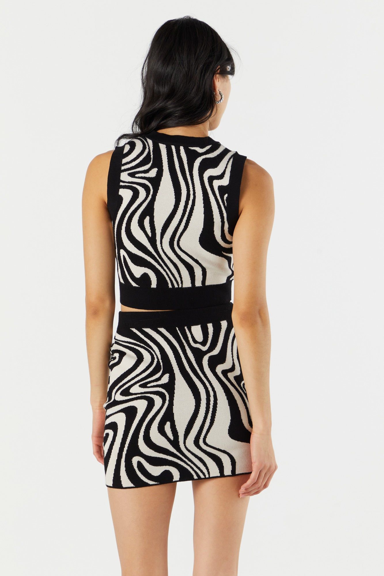 Swirl Print Knit Mini Skirt sold by Urban Planet product image thumbnail 2