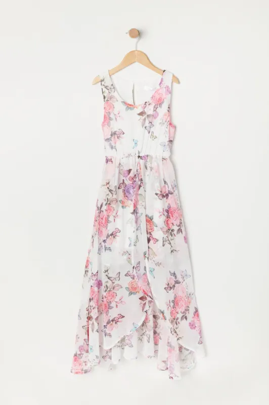 Girls Butterfly Print Walk-Through Dress sold by Urban Planet