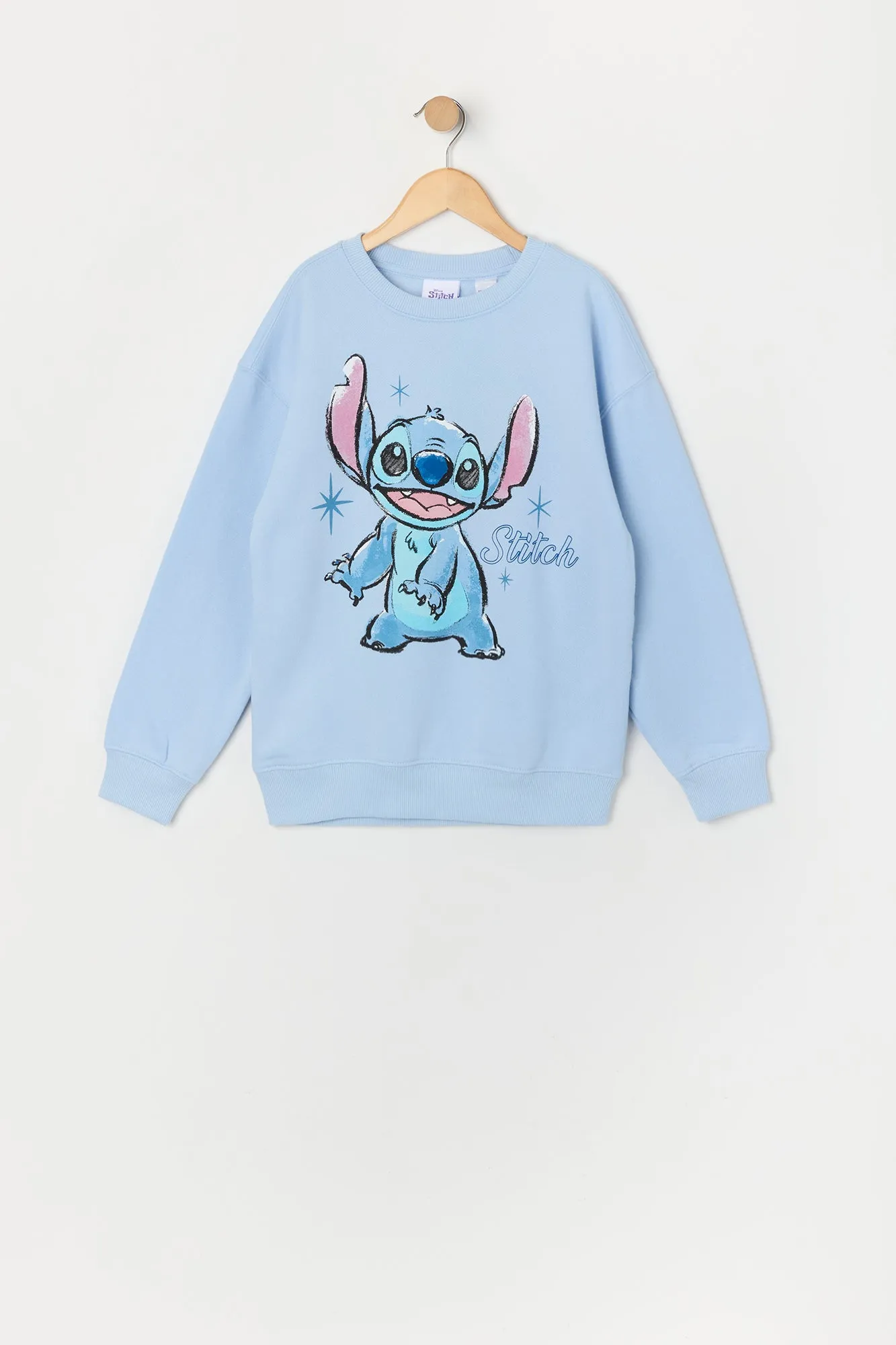 Girls Stitch Graphic Fleece Sweatshirt sold by Urban Planet