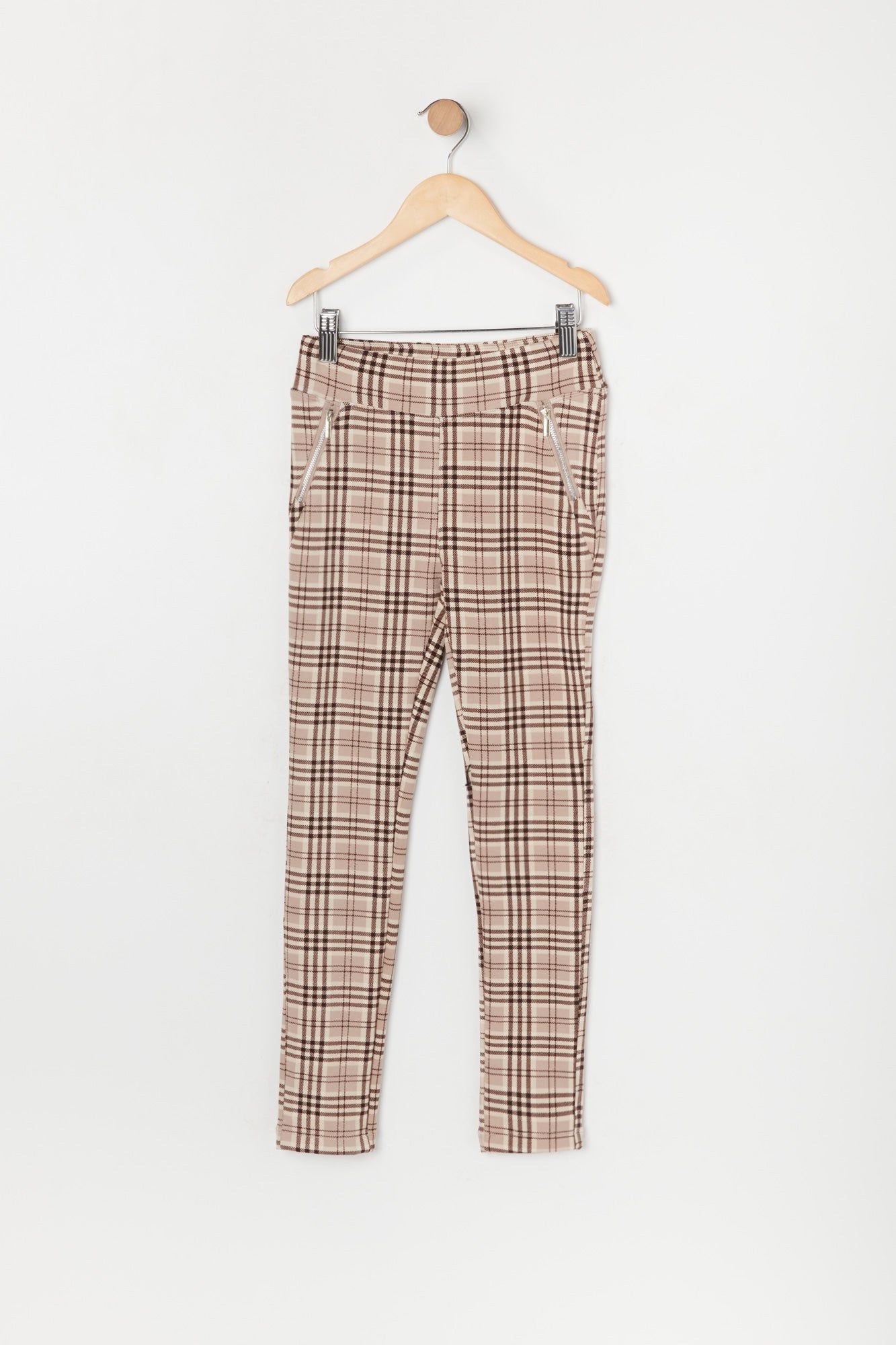 Legging à carreaux et poches avec fermeture à glissière pour fille sold by Urban Planet product image thumbnail 5