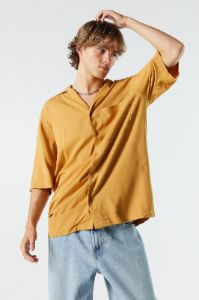 Coloured Relaxed Button-Up Top sold by Urban Planet